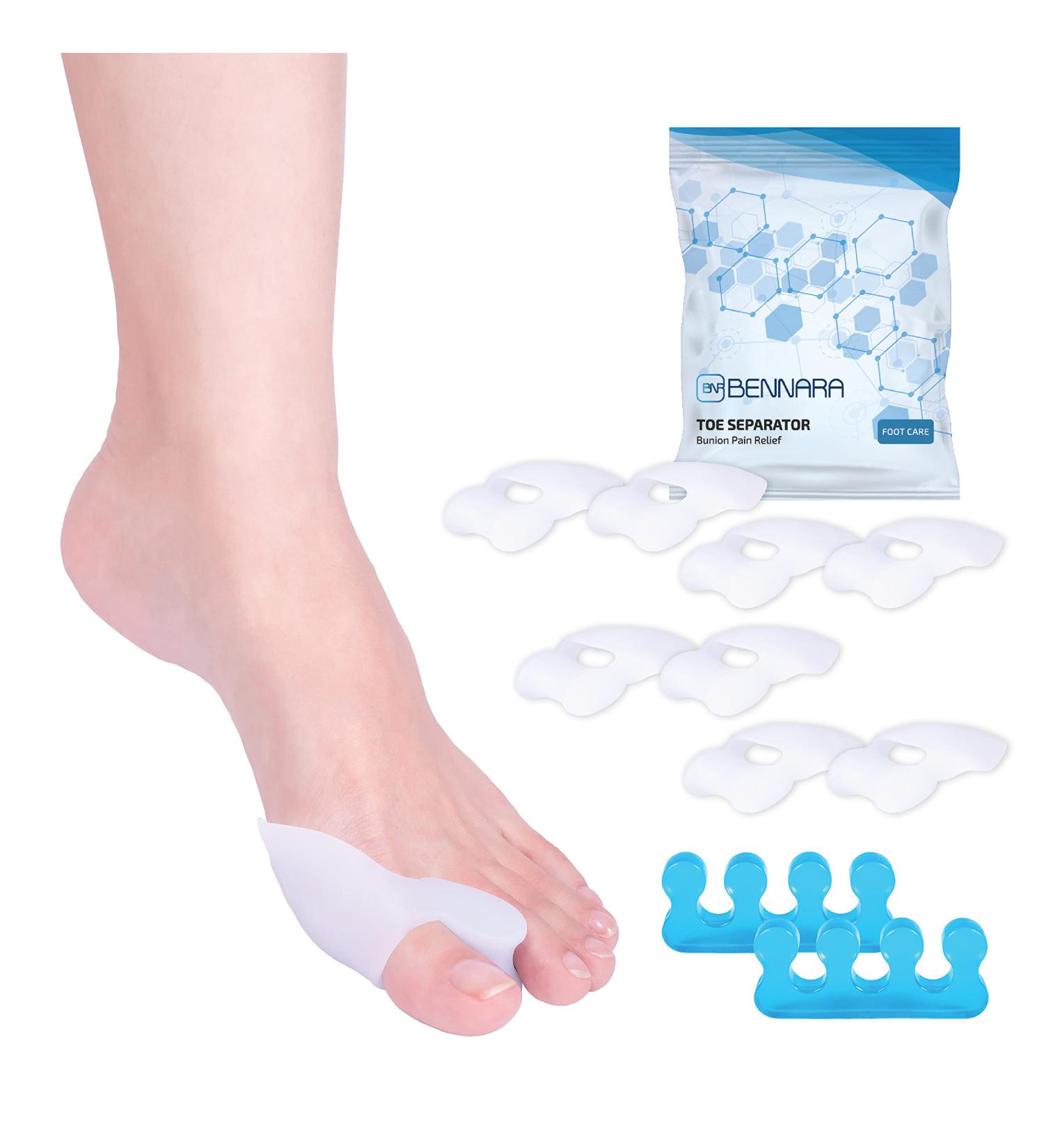 BENNARA Bunion Corrector Set C - 8pc Bunion Protector & Gel Toe Separator for Pain Relief & Toe Straightening - Buy Online on GoSupps.com