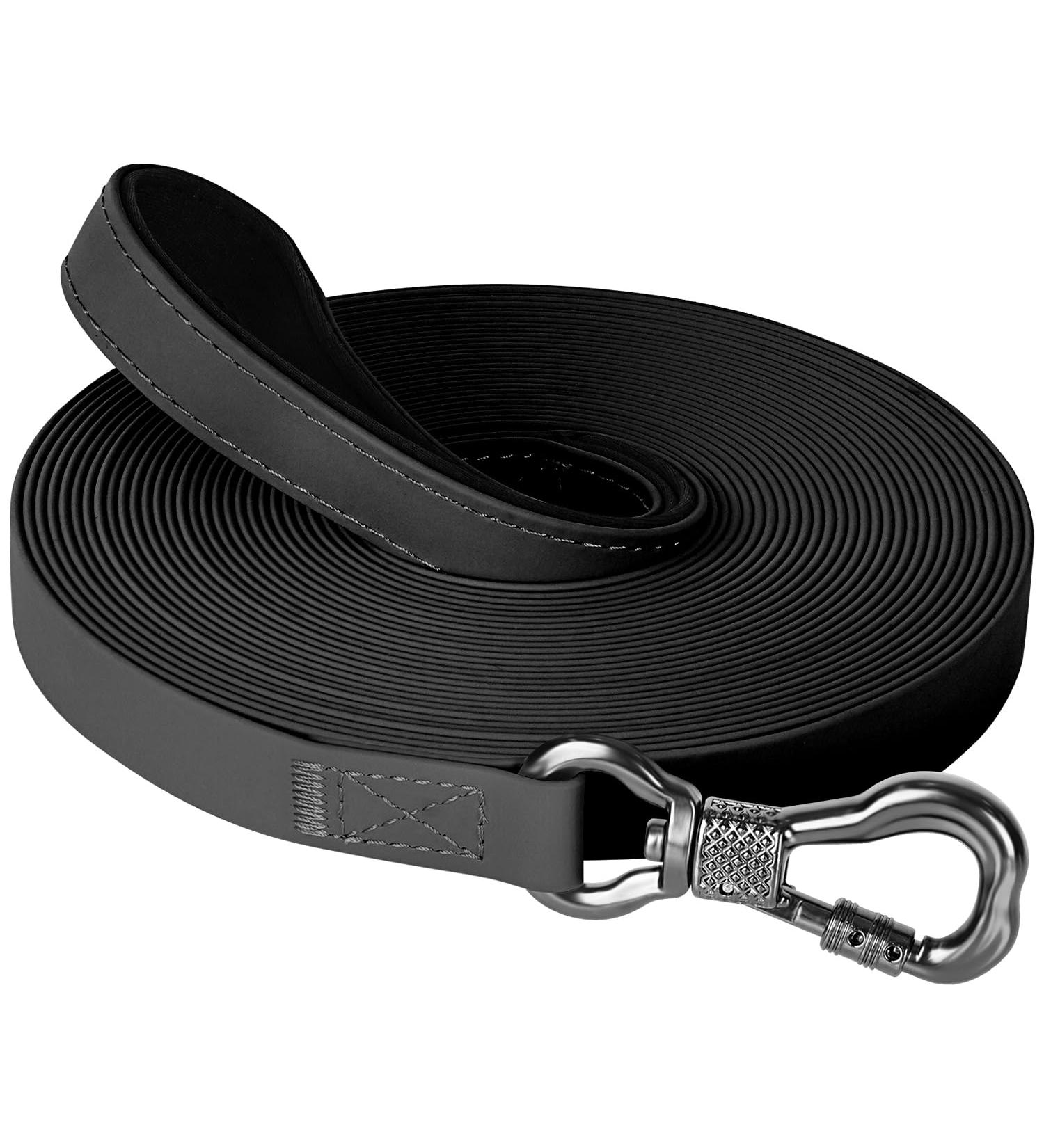 X XBen Waterproof Tow Lines for Dogs - 30m Rubberized Drag Line with Lockable Carabiner | Durable Dog Leash for Medium-Sized Dogs - Robust Training Line with Hand Loop - Buy Online on GoSupps.com