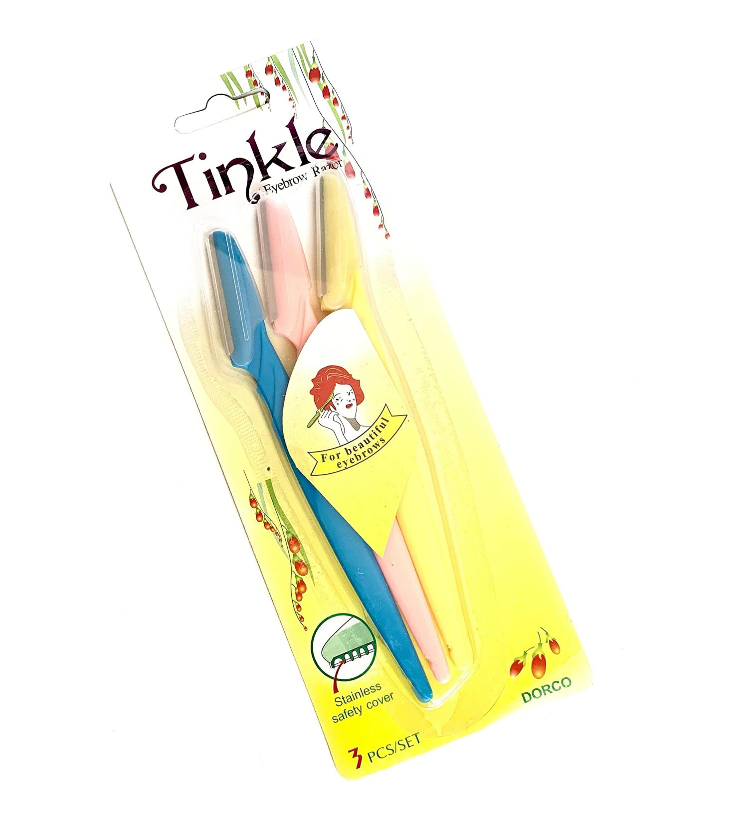 Dorco Tinkle Eyebrow and Face Hair Removal Razors - 3 Pack (Pack of 1) - Buy Online on GoSupps.com