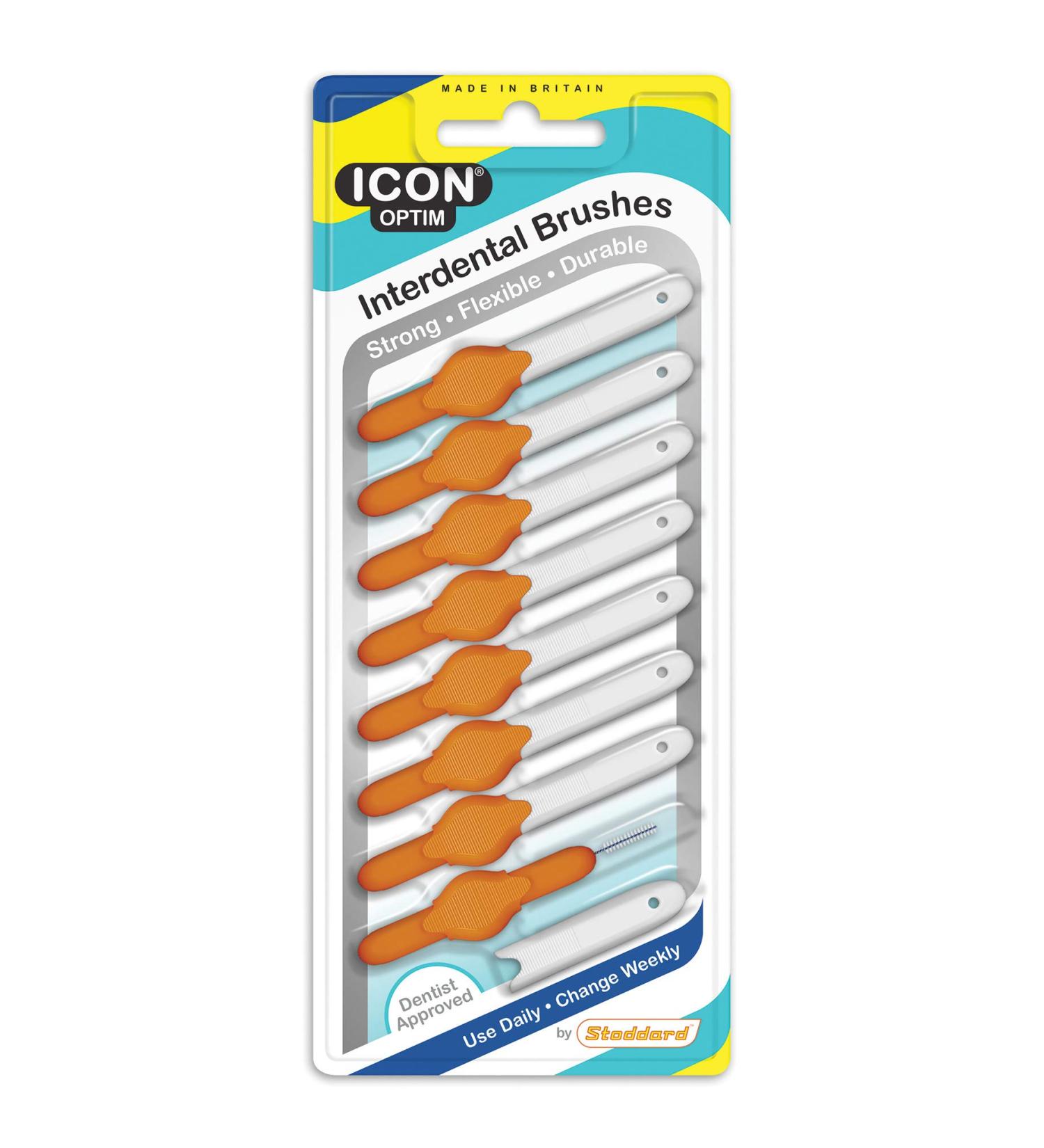 ICON OPTIM Interdental Brush XXXFine Orange (Pack 8) Orange 8 Count (Pack of 1)