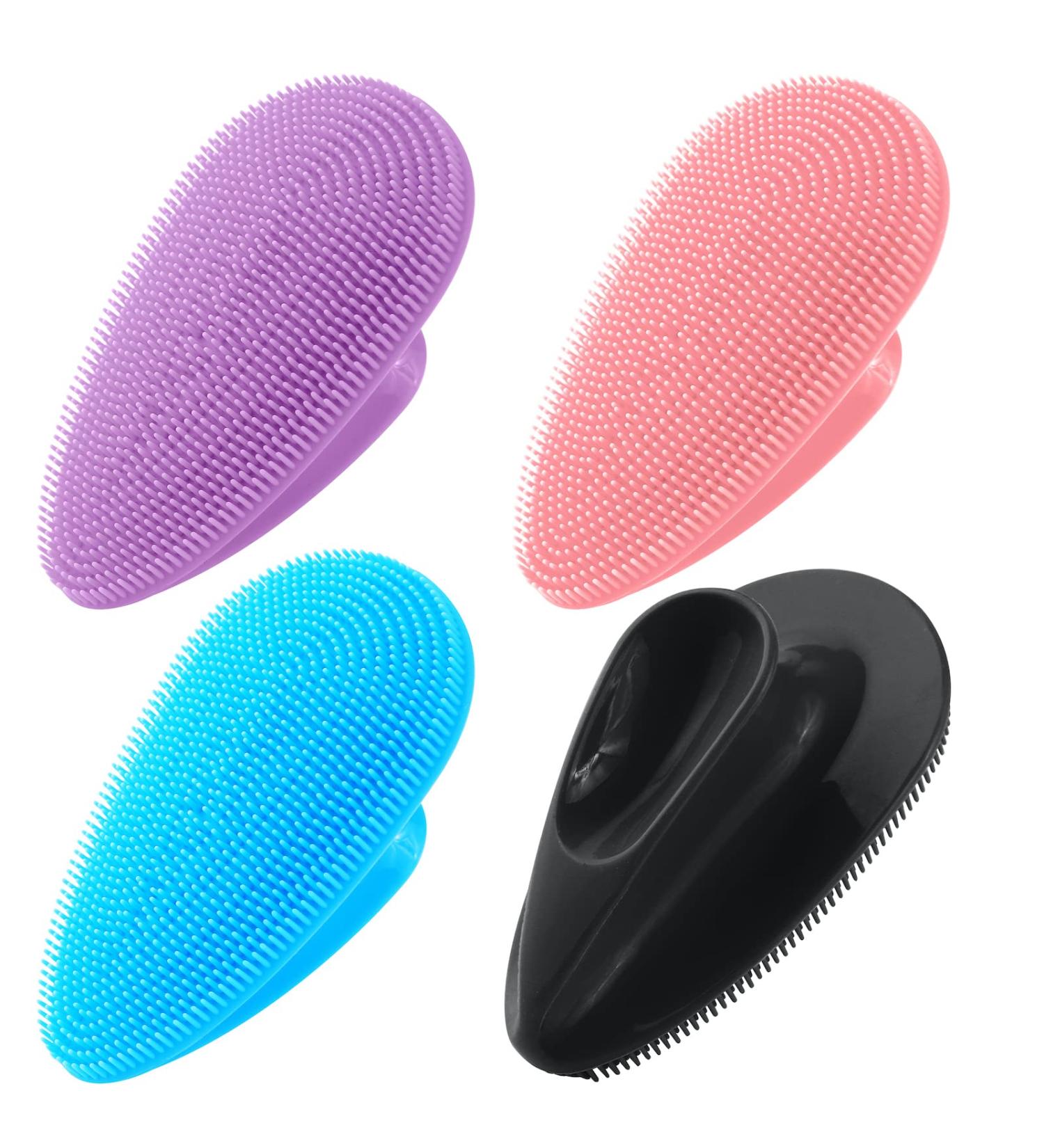 YEALIFE Silicone Face Exfoliator Scrubber - Manual Facial Cleansing Brush for Deep Pore Exfoliation - 4 Pack - Buy Online on GoSupps.com