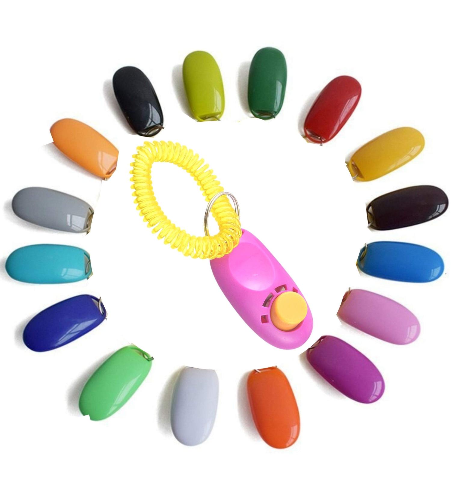 Dog Puppy Clicker for Obedience Training - Pink Clicker for Puppies & Cats | Best Pet Training Tool - Buy Online on GoSupps.com