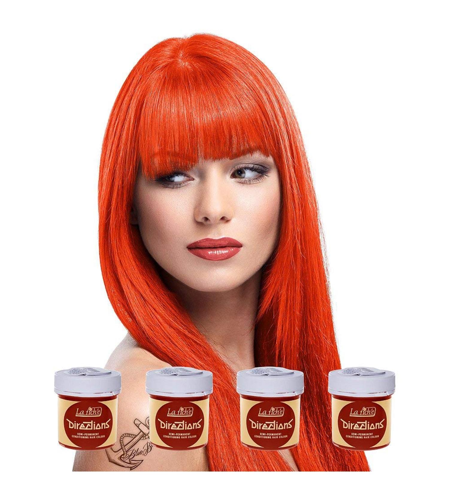 Buy 4 x LaRiche Directions Tangerine Hair Dye (89ml & 88ml) - International Shipping Available - Buy Online on GoSupps.com