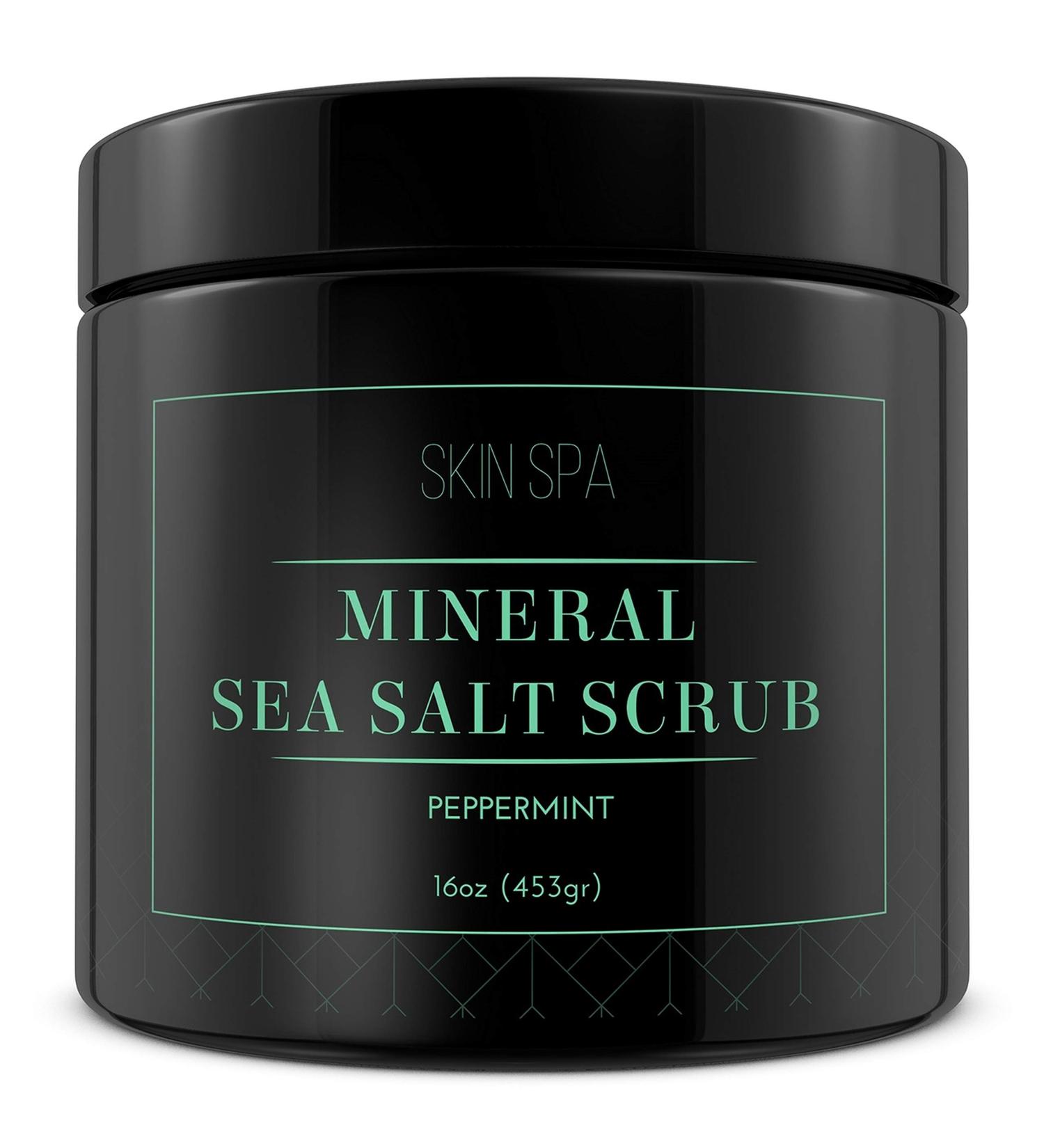 Buy Mineral Sea Salt Scrub - Peppermint 16oz | Exfoliating Body Scrub for Radiant Skin | International Shipping Available - Buy Online on GoSupps.com
