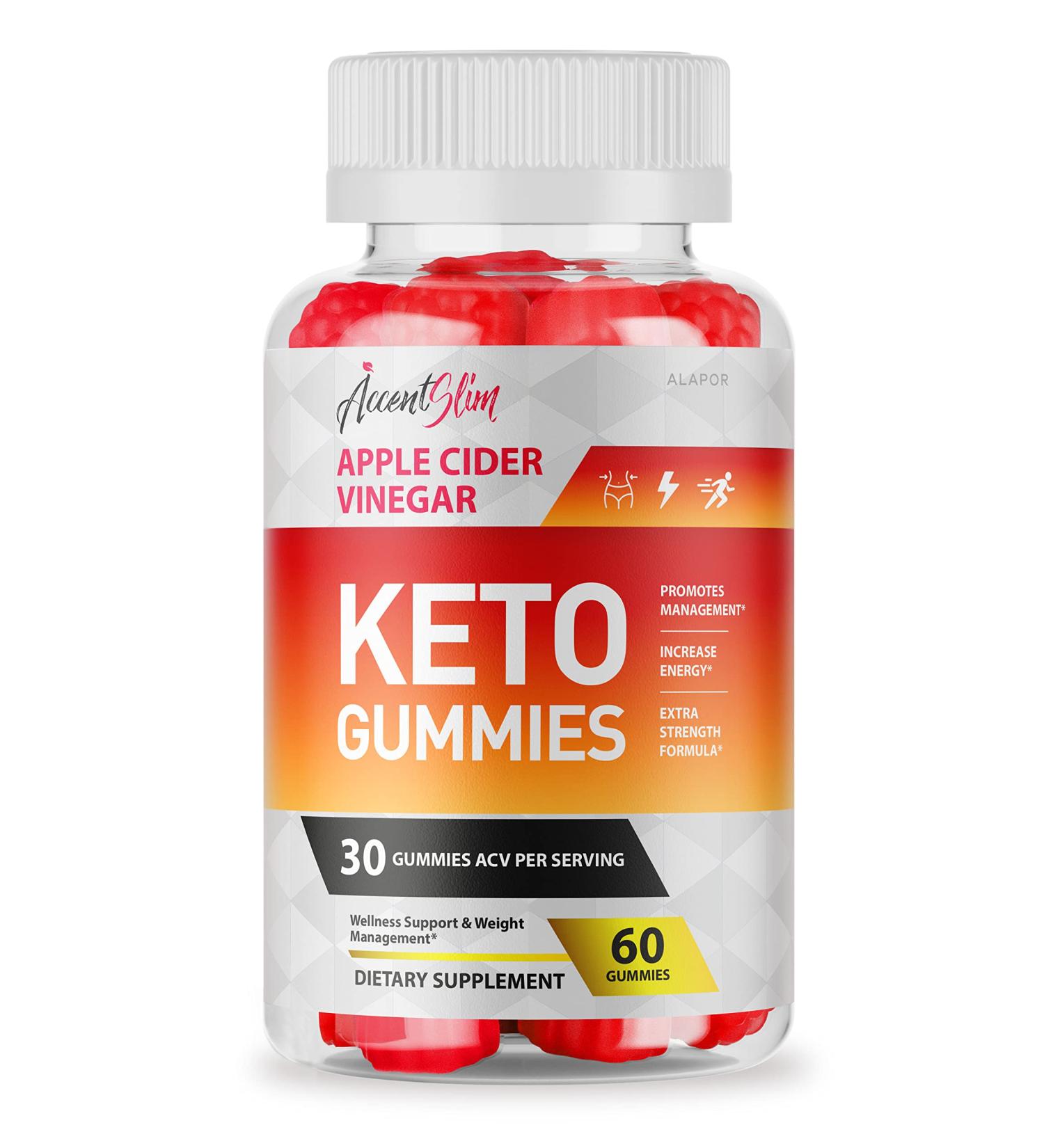 Accent Slim Keto ACV Gummies - Apple Cider Vinegar Wellness Support for 30 Days - Buy Online on GoSupps.com