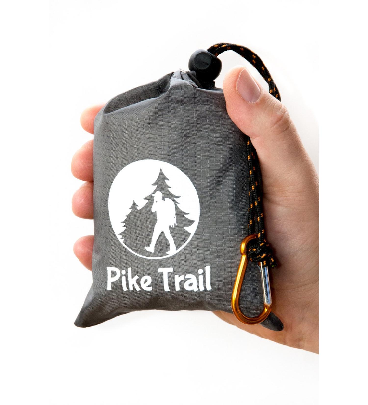 Pike Trail Pocket Beach Blanket - 60x56 Lightweight Sand Proof Picnic Blanket - Waterproof Compact Outdoor Blanket for Camping, Hiking, Picnics, and Beach Trips - Grey/Orange - Buy Online on GoSupps.com