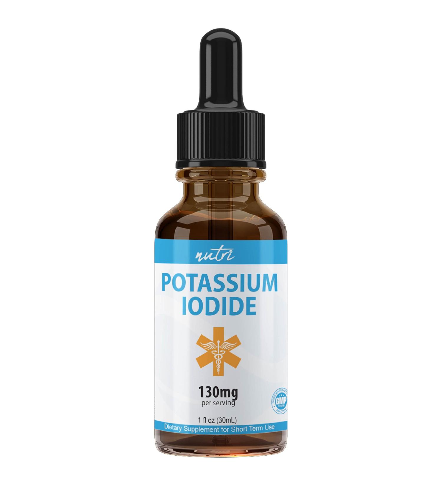 Potassium Iodide Liquid Drops 130 mg - Thyroid Protector - YODO Naciente Ki Pills - 1 Fl Oz - Buy Online on GoSupps.com
