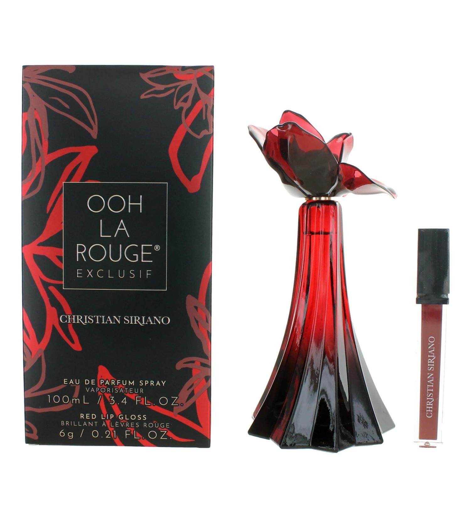 Christian Siriano Ooh La Rouge Exclusif for Women - 2 Pc Gift Set 3.4 oz EDP Spray 0.21oz Red Lip Gloss