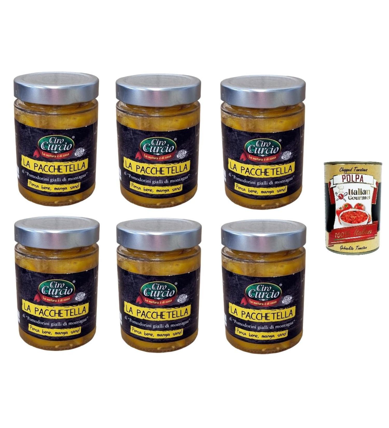  Italian Gourmet E.R. Ciro Curcio Yellow Mountain Tomato La Pacchetella 370 ml + Italian Gourmet Pulp 400 g - Buy Online on GoSupps.com