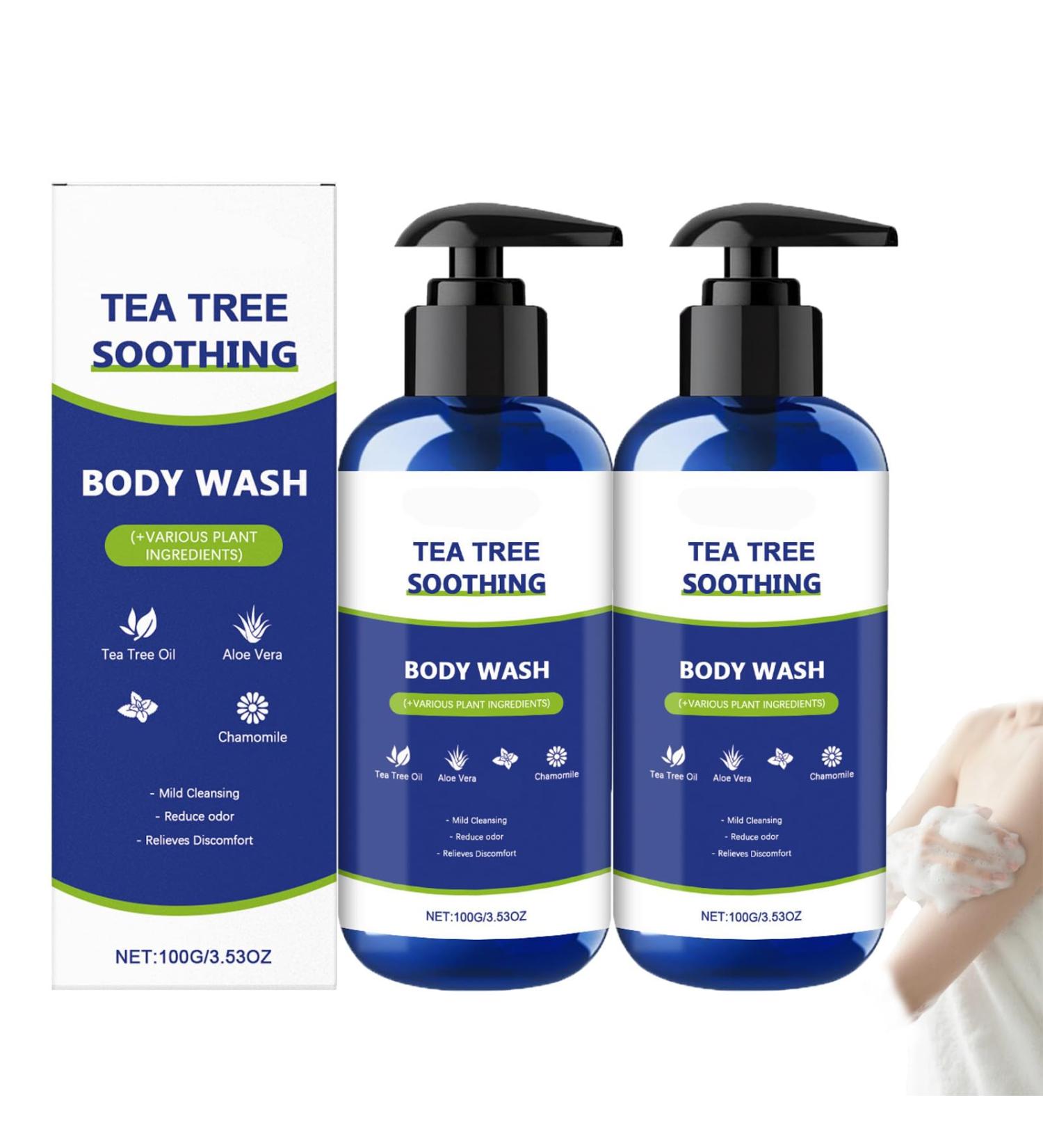  ZLHHRZJX Set of 2 tea tree shower gels for men and women relieves skin pain moisturizes dry skin gentle and safe for all skin types soothes and hydrates - Buy Online on GoSupps.com