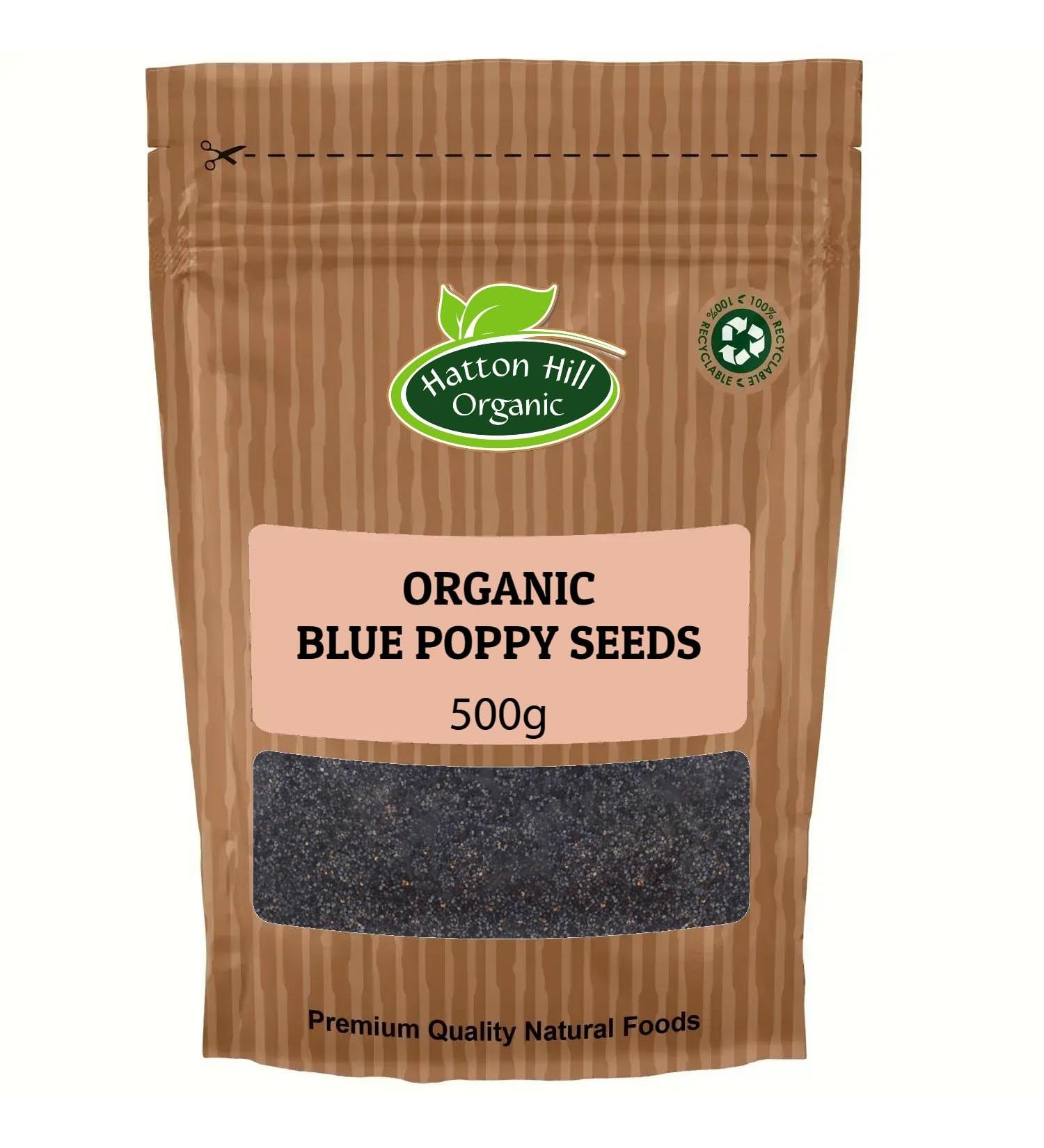 Organic Blue Poppy Seeds 500g by Hatton Hill Organic - Buy Online on GoSupps.com