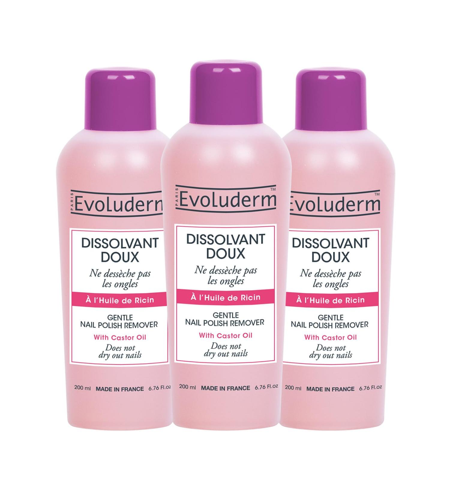 Evoluderm EVOLUDERM - Sweet Almond Oil Remover 200 ml Made in France Pack of 3 x 200 ml