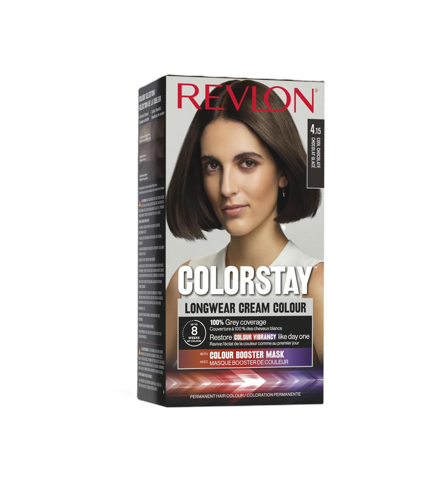 Revlon Colorstay Longwear Permanent Cream Colour Cool Chocolate 4.15 Cool Chocolate 165 ml (Pack of 1) - Buy Online on GoSupps.com