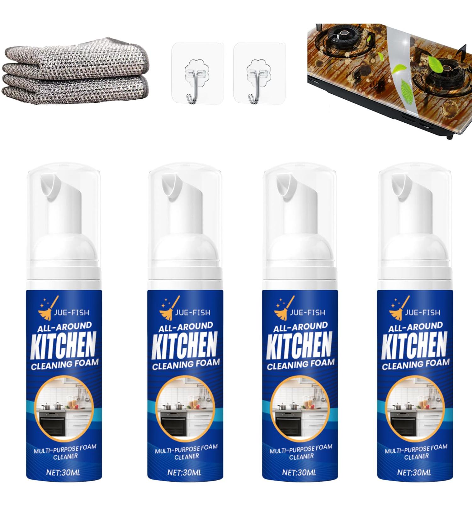 Japanese Multi-Purpose Cleaner Spray Kitchen Foam Cleaner Kitchen Foam Cleaner Degreaser Cleaning Spray Kitchen Degreaser Foam Cleaner Spray Powerful Stain Grease (4Pcs) - Buy Online on GoSupps.com