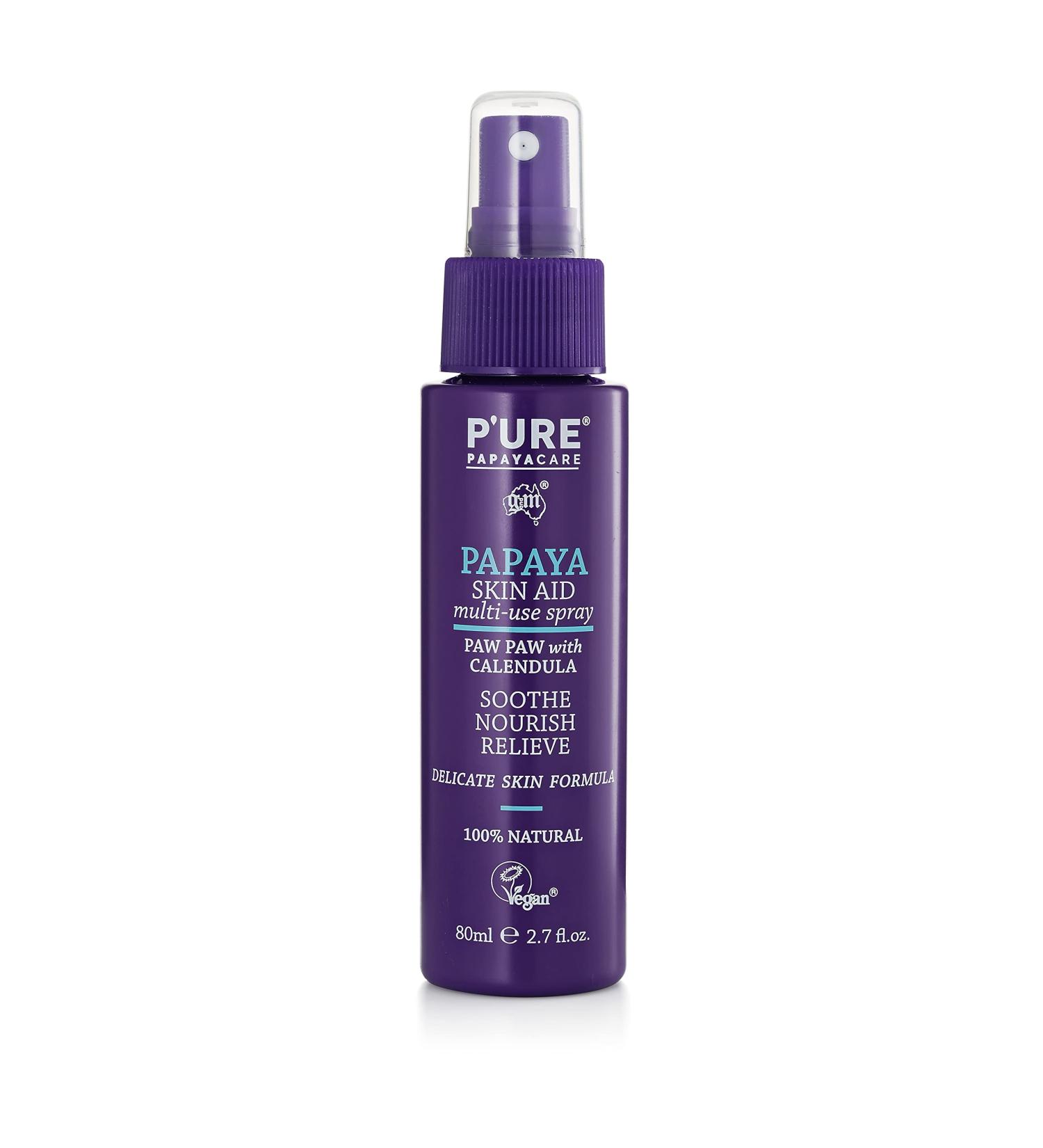 P'URE PAPAYACARE Papaya Skin Aid Spray 2.70 fl oz - Natural Skin Soothing Solution - Buy Online on GoSupps.com