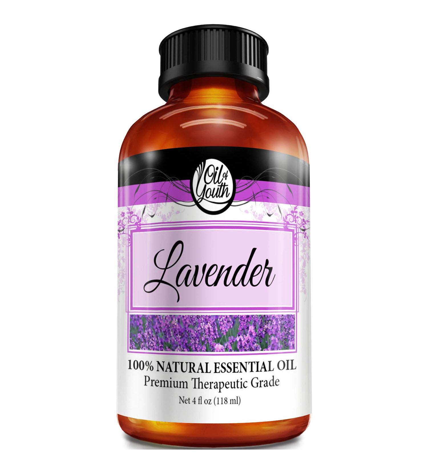 Oil of Youth Lavender Essential Oil 4oz - Pure and Natural - 4 Fluid Ounces - Buy Online on GoSupps.com
