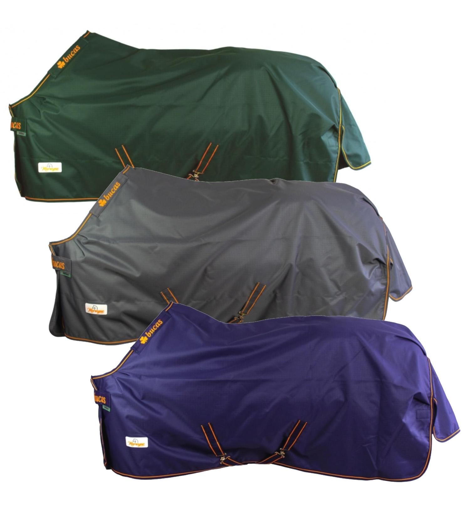 Marengos by Bucas Stay-Dry 1200d Irish Turnout Blanket - Waterproof & Breathable Rain Blanket (Gray/Orange 155cm) - Buy Online on GoSupps.com