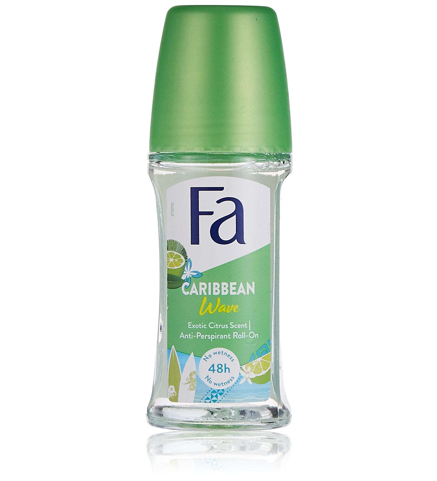 Fa Caribbean Lemon Roll-On Deodorant 1.7oz (50ml) - Long-lasting Freshness - Buy Online on GoSupps.com
