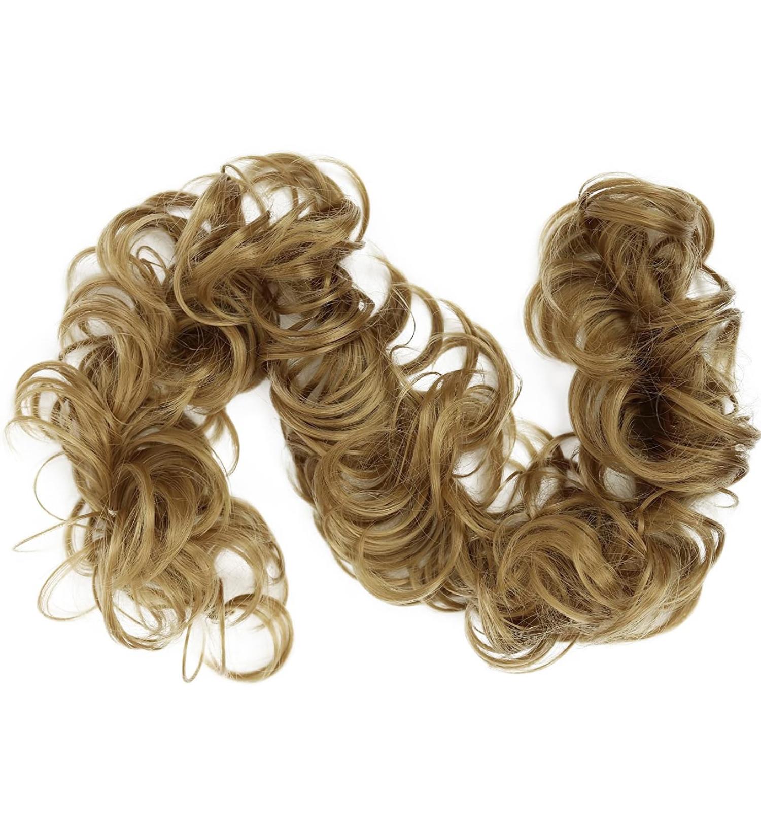 CAISHA XXL Messy Bun Hairpiece in Dirty Blonde - Bridal Updo Voluminous Curly Hairstyle | HW13 - Buy Online on GoSupps.com