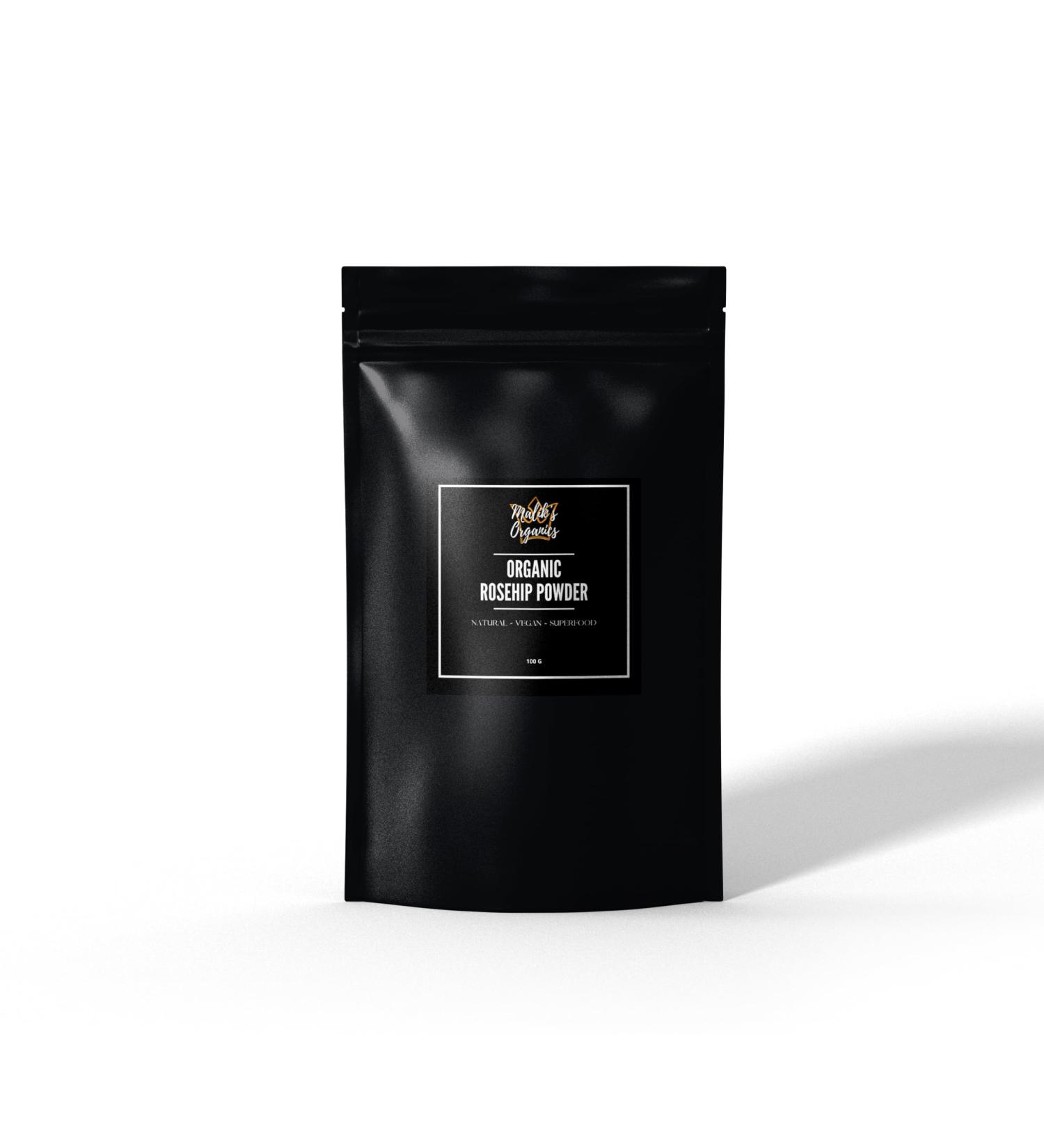 Organic Rosehip Powder - High in Vitamin C Natural Antioxidant Skin Nourishment 100g - Buy Online on GoSupps.com