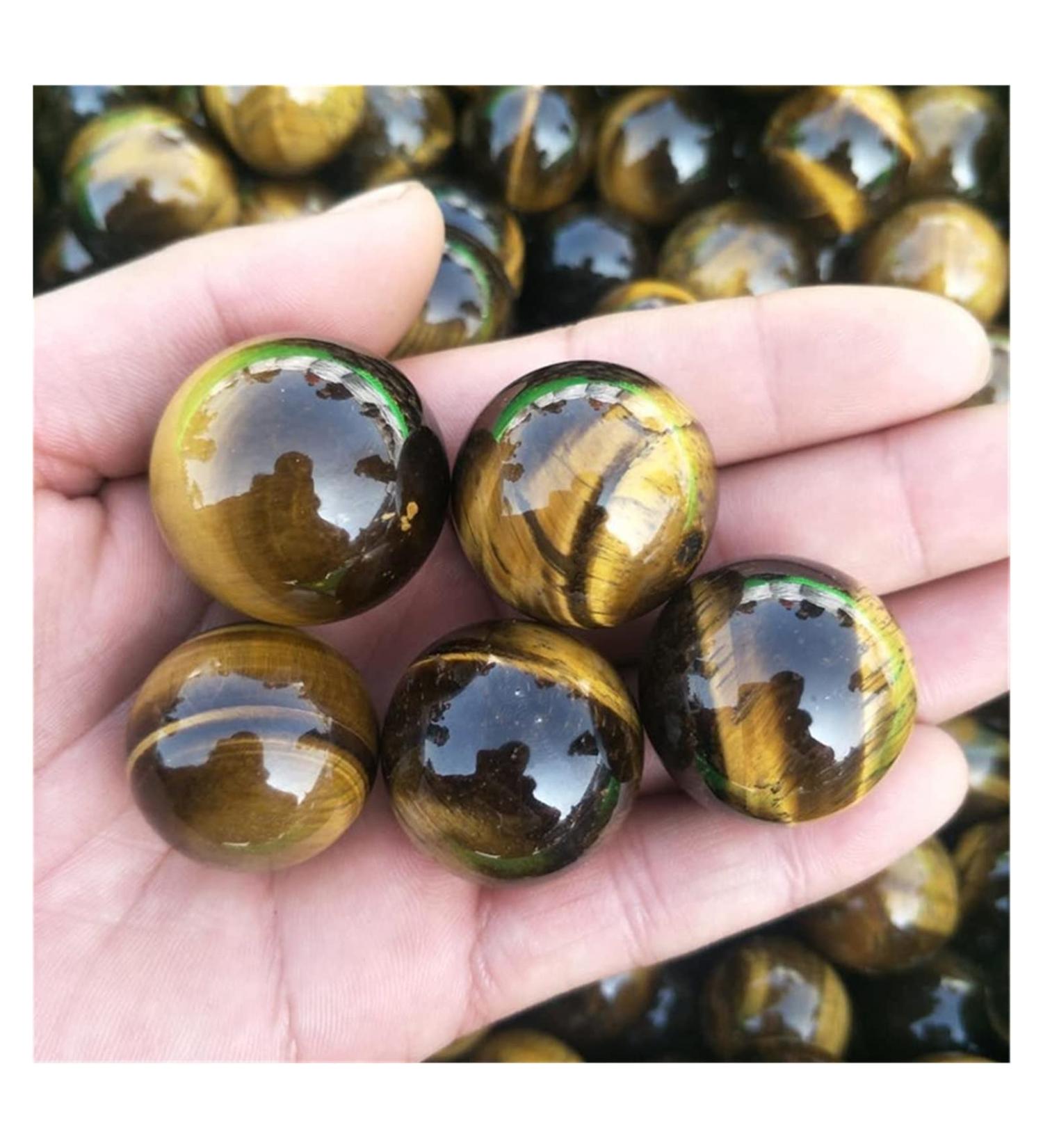 Natural Sphere 1pc Yellow Tiger Eye Ball Quartz Sphere 20-30MM Natural Crystal Crafts for Decoration Gift Decoration feng Shui. 5PC Light Grey