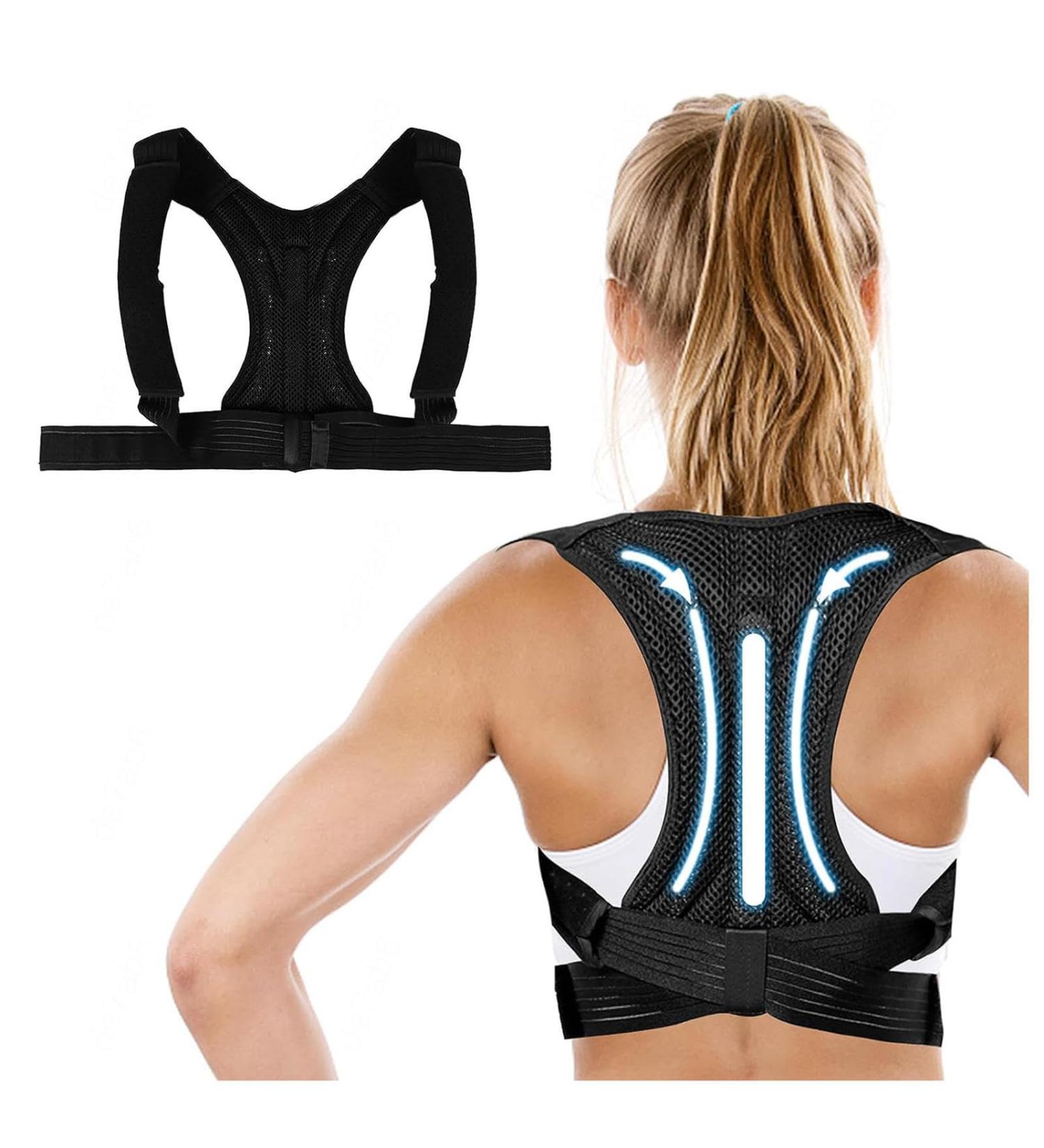 Adjustable Meltor Shoulder Belt Posture Corrector - Lightweight & Breathable | Back Pain Relief & Hump Correction for Women - XL - Buy Online on GoSupps.com