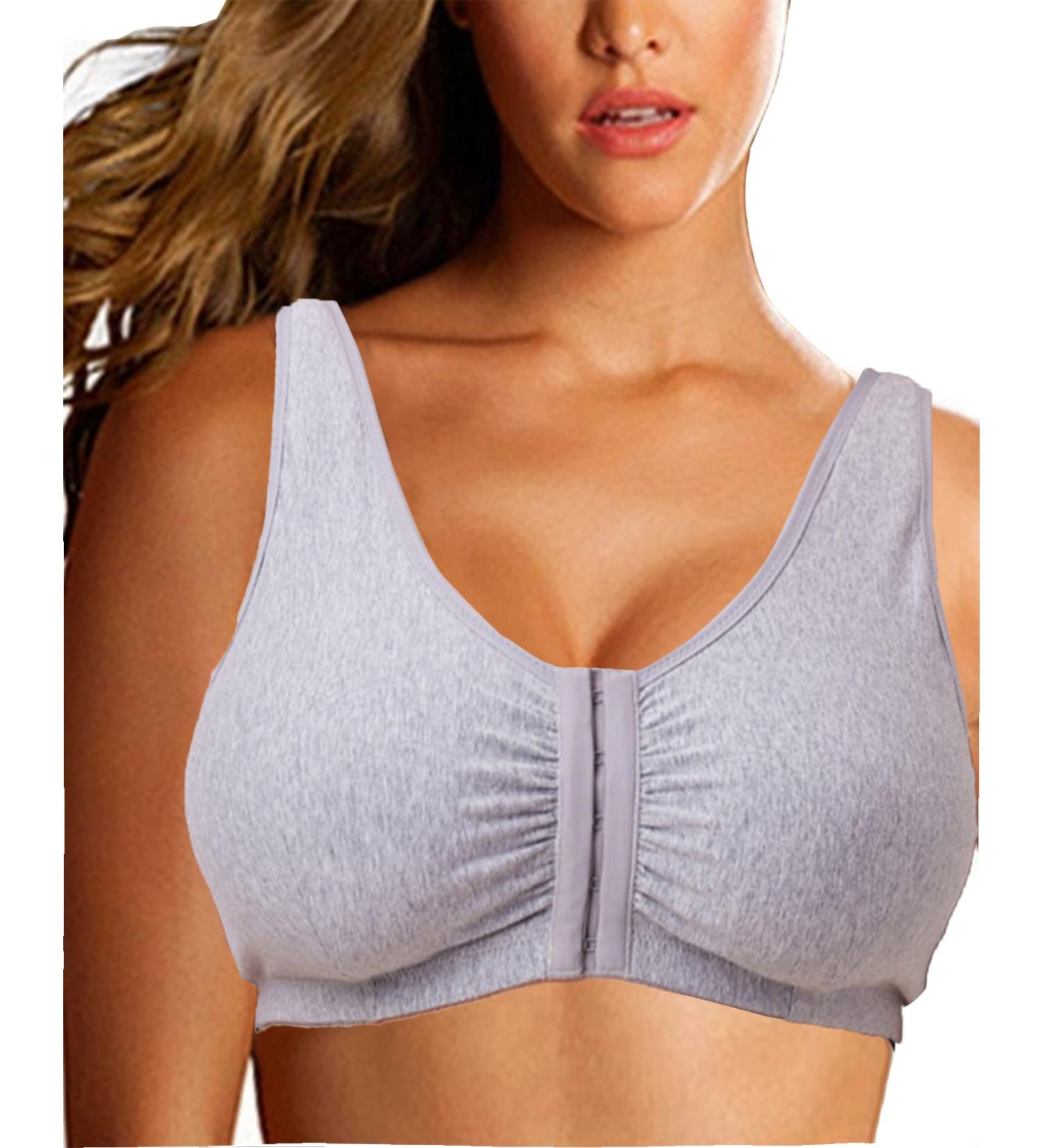 Jengo BH After Operations | Front Closure Post-Op Support Bra | XXL Gray Mastectomy Wireless Sport BH for Women - Buy Online on GoSupps.com
