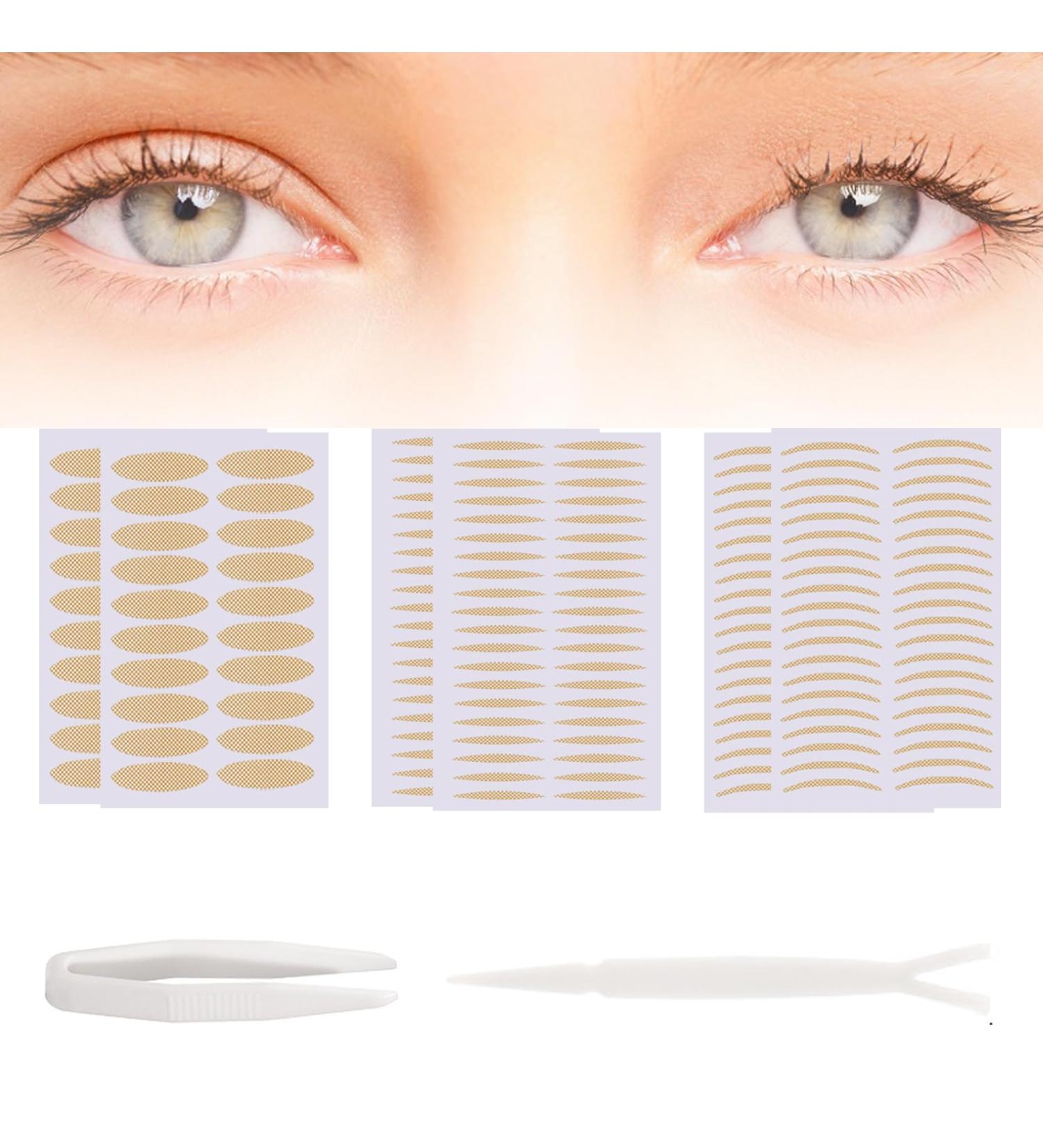 Eyelid Tape Slip-On Eyelid Stripes 1200 Pieces Slip-On Eyelid Tapes Eyelid Stripes Double-Sided Eyelid Tapes Eyelid Lifting Stripes Invisible Eyelid Lifting Stripes with Fork Rods Tweezers - Buy Online on GoSupps.com