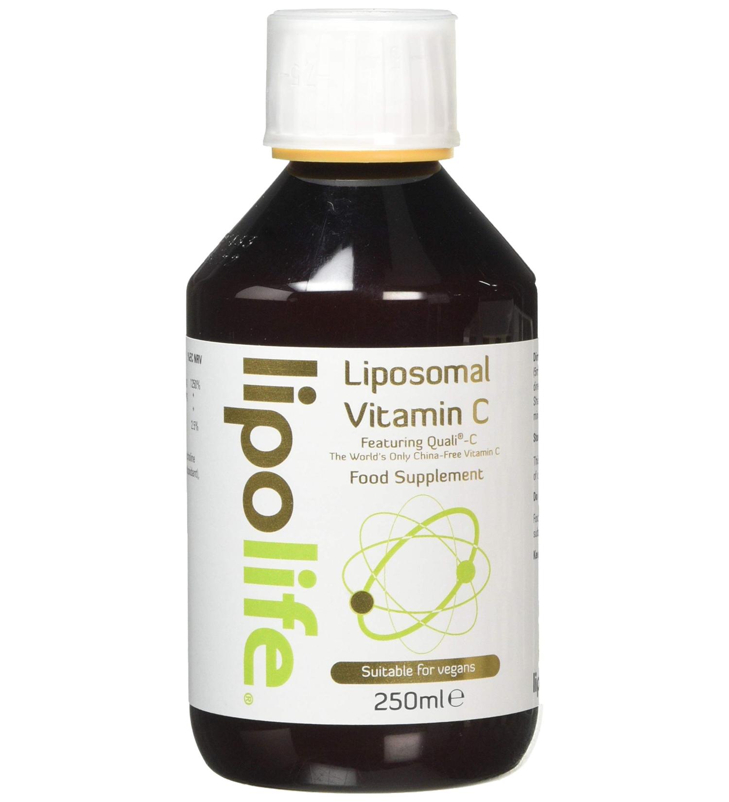 Lipolife High Strength Liposomal Vitamin C 1000mg - 48 Servings, Unflavoured | Made in UK to GMP Standards, Vegan & Gluten-Free - Buy Online on GoSupps.com