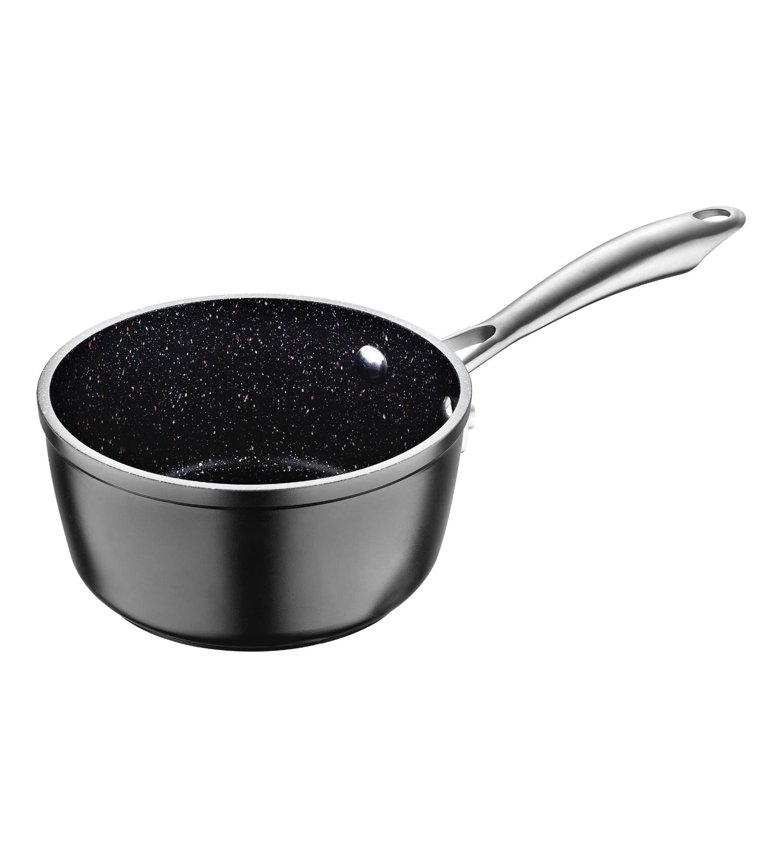 MasterPRO - Vital Forged Aluminum 1.2 Quart Saucepan - Durable Quick Heating Pan with Stainless Steel Handle - Durable Cookware for All Stove Types - Dishwasher Safe - Buy Online on GoSupps.com