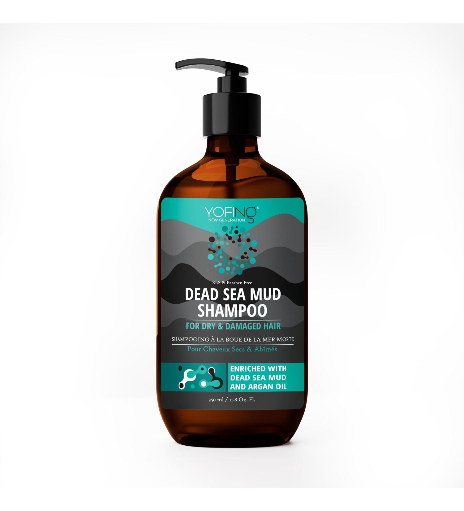 Shampooing La Boue de la Mer Morte avec Min raux Purs Huile D'argan Marocaine Naturelle Huile de Ricin Anti Perte de Cheveux Anti Pelliculaire Favorise la Croissance et le Renforcement des Cheveux - Buy Online on GoSupps.com