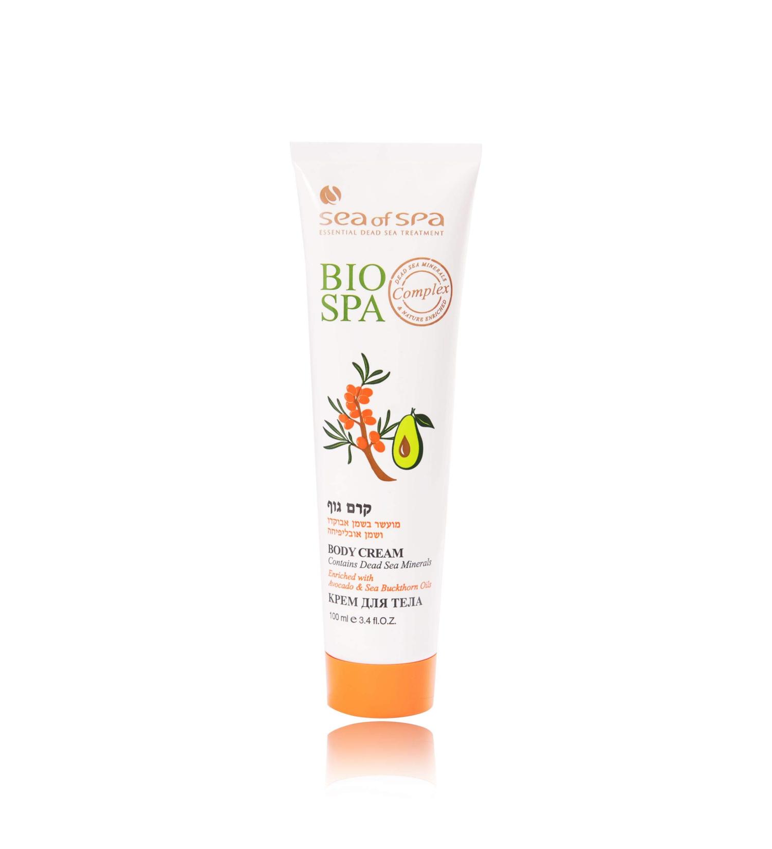 Sea of Spa Dead Sea Body Cream Enriched with Avocado Oil and Sea Buckthorn Oil Contains Dead Sea Minerals Bio Spa 100ml 3.5fl.o.z