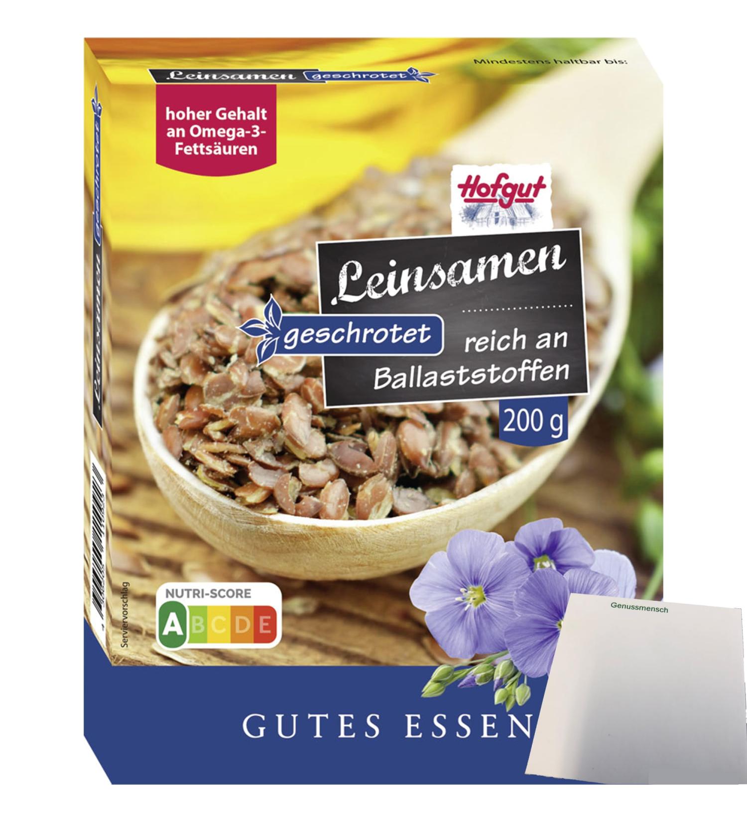 usy Lot de graines de lin concass es Hofgut (paquet de 200 g) + bloc usy