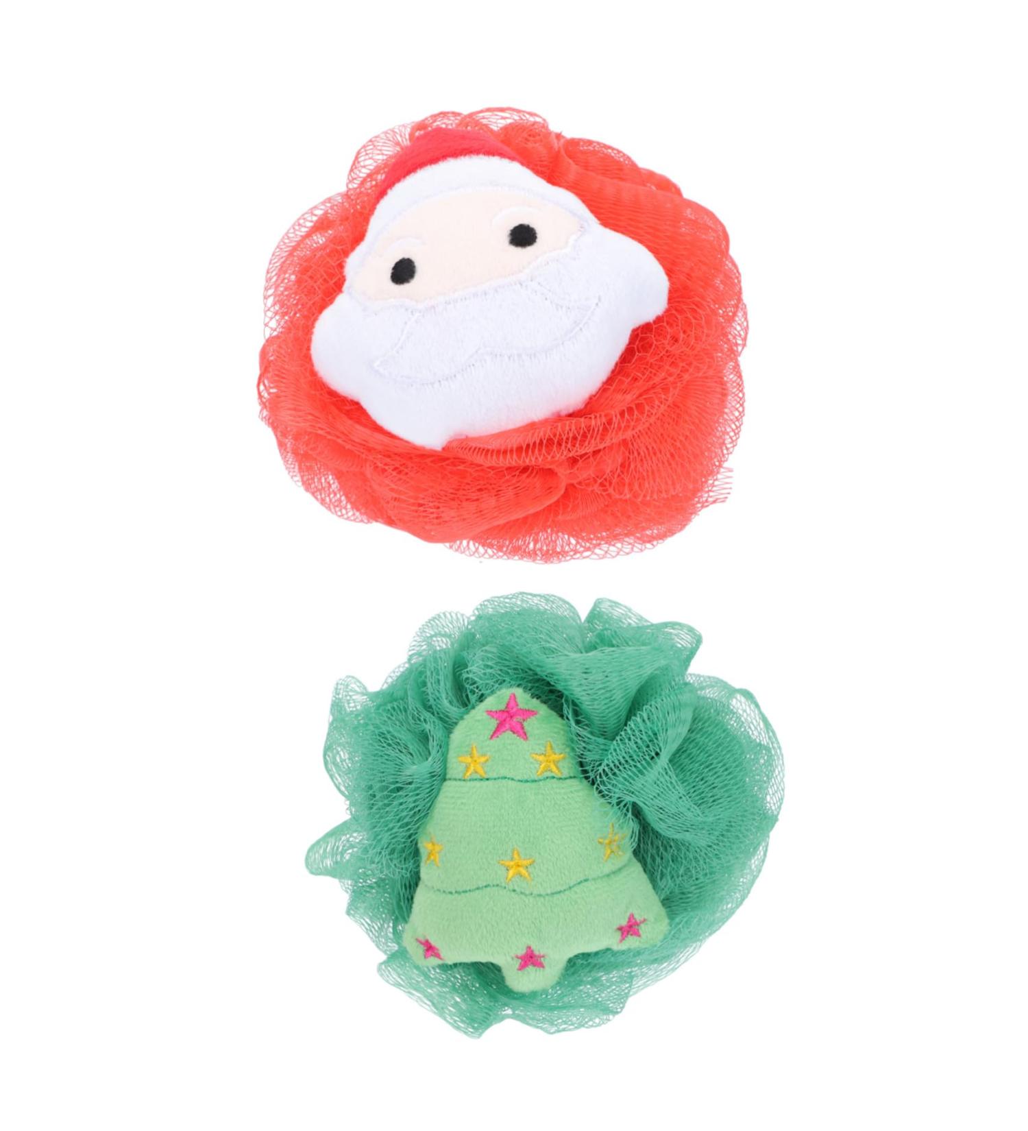 2pcs Exfoliating Bath Ball Shower Puff Sponges for Girls - Soft Bathing Loofah Accessories | Ideal for Holiday Gifting - Buy Online on GoSupps.com