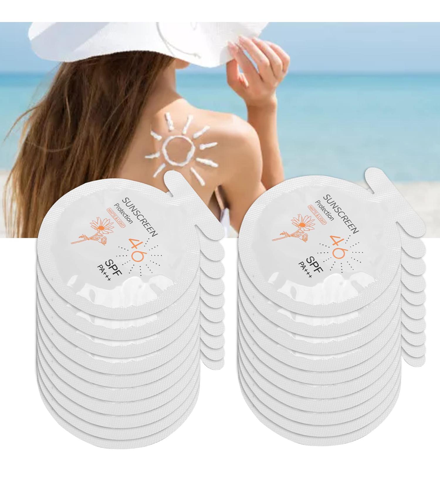 SPF 46+ Sunscreen Cream Travel Pack | 20 Bags x 3ml | Moisturizing & Sweatproof Formula | High Sun Protection Lotion for Face - Buy Online on GoSupps.com