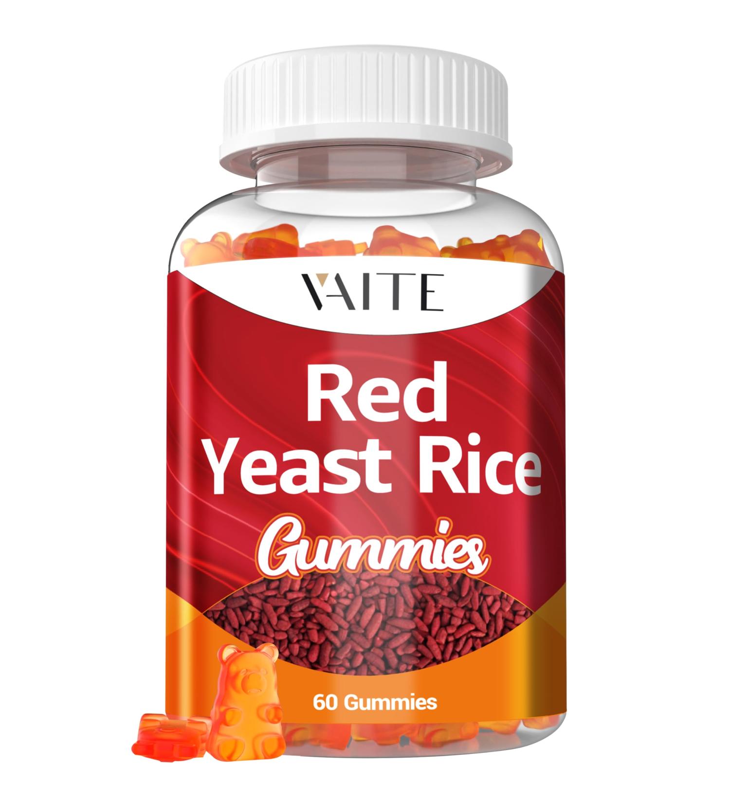 Red Yeast Rice with CoQ10 Gummies - 1200 mg RYR Synergy Plant-Based Supplement with Coenzyme Q10 Non-GMO Citrinin-Free No Artificial Additives Supports Vitality Endurance & Energy 60 Gummies 60 Count (Pack of 1) - Buy Online on GoSupps.com