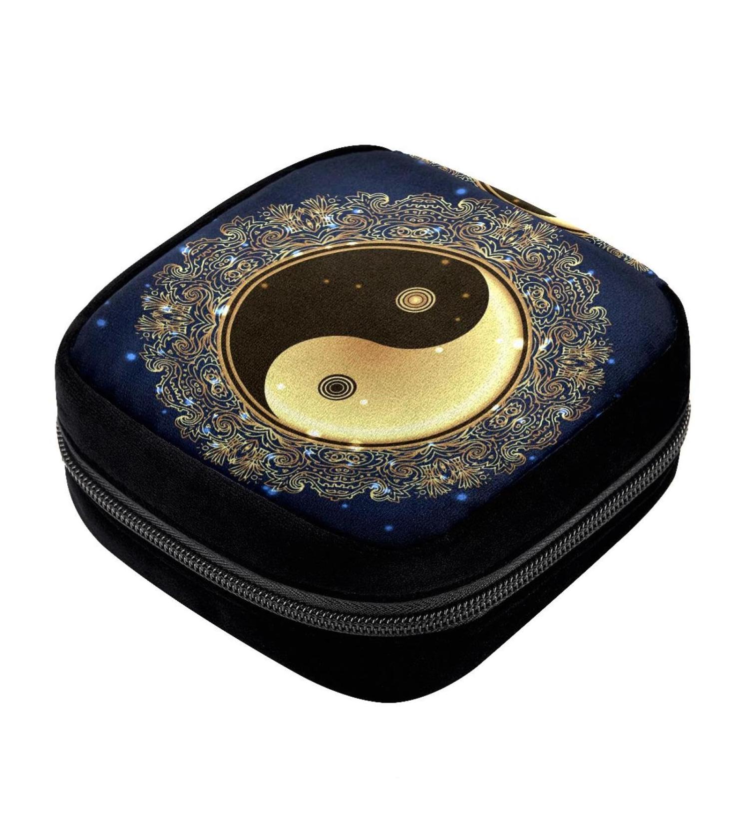 GIAPB Period Bag - Sanitary Napkin Storage & Makeup Pouch - Yinyang Bagua Color - Buy Online on GoSupps.com