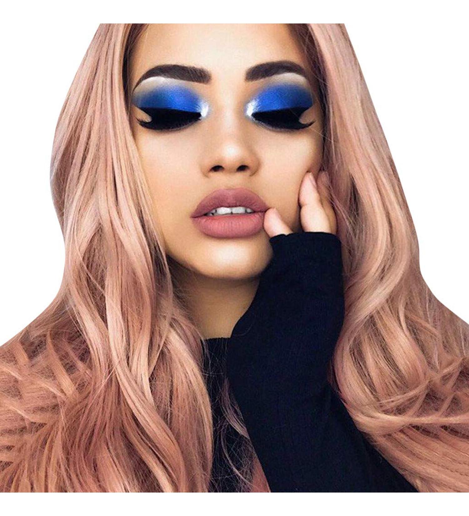 Buy Women's Long Pink Brazilian Wavy Curly Wig - 80s 70s 60s Cosplay Synthetic Hair - International Shipping Available - Buy Online on GoSupps.com