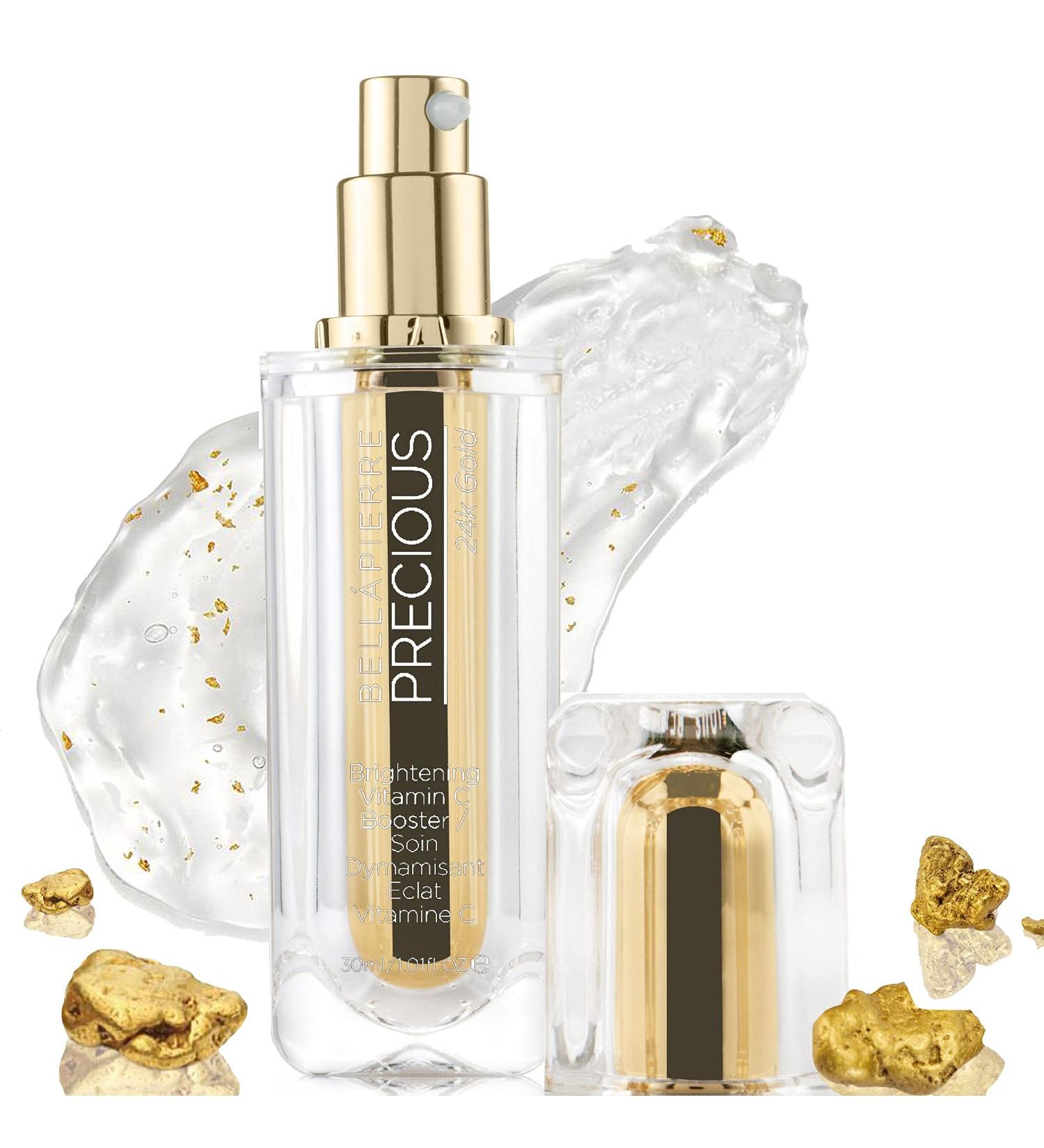 Buy Bellapierre 24k Gold Serum & Vitamin C Booster - Brightening Rejuvenating All Natural Face & Eye Care (30ml) - Shop Internationally - Buy Online on GoSupps.com