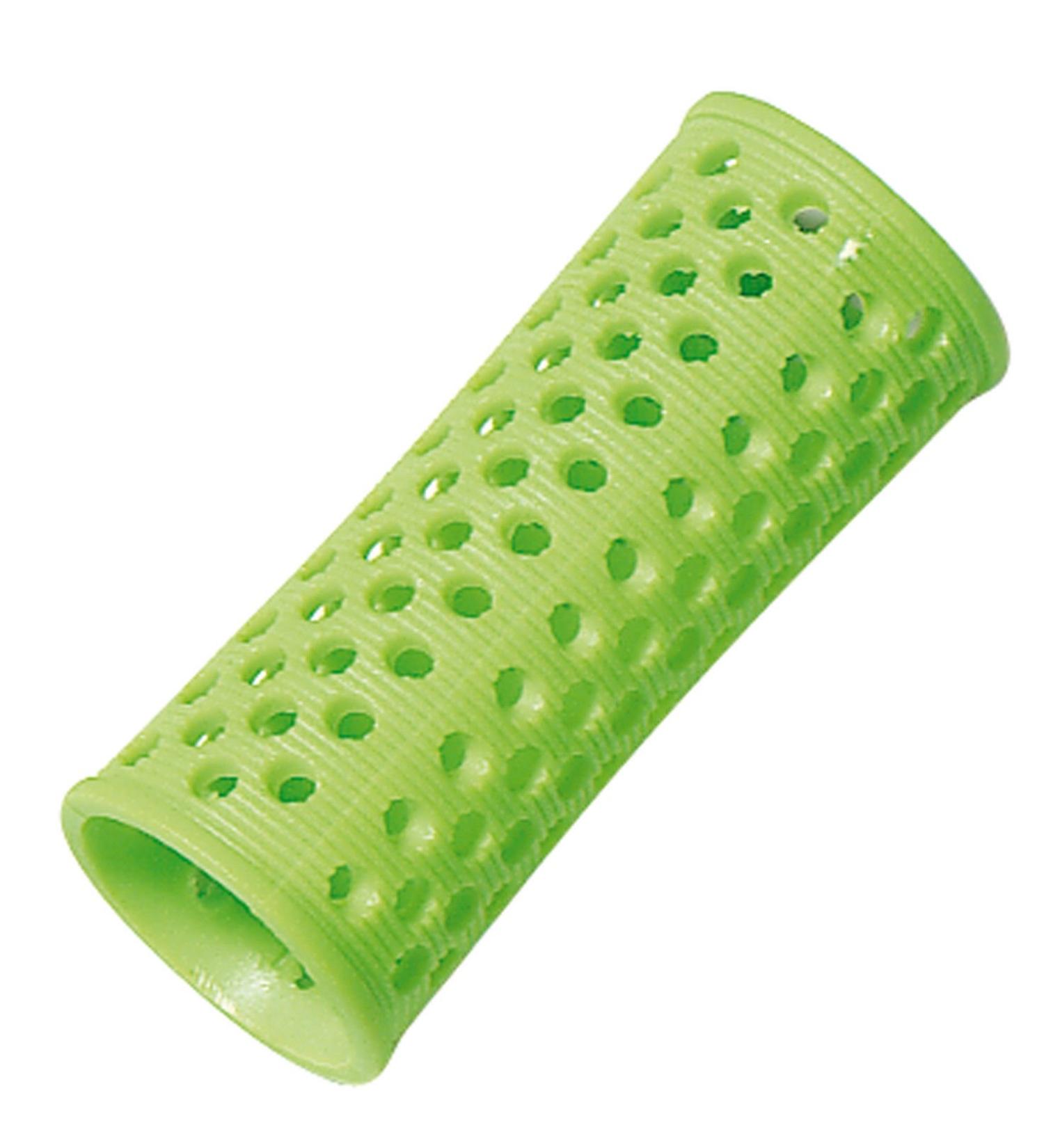 Comair 3011741 Flat wave roller 25 mm conical long bag of 10 green Green 12 pieces (1 pack)