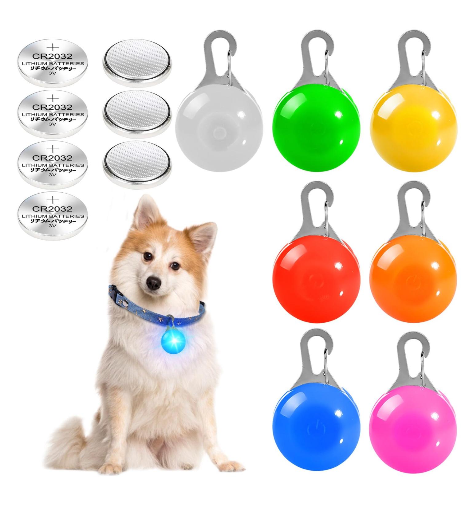 7-Piece LED Dog Light Pendants - Flashing Safety Collars for Dogs & Cats | Multi-Mode Luminous Pet Bands & Keychains for Kids & Joggers - Buy Online on GoSupps.com