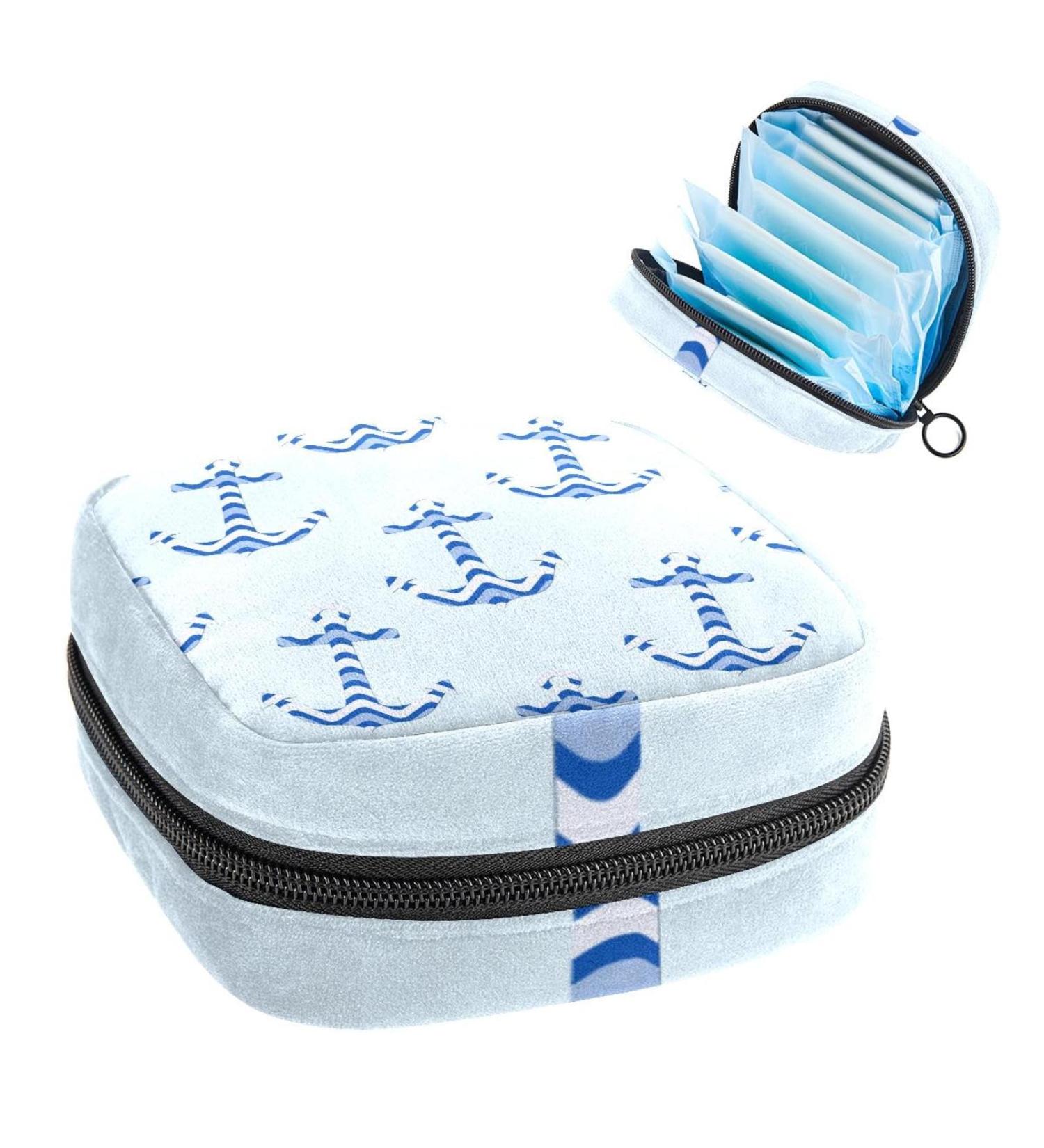 GIAPB Period Bag - Anchor Pattern Color621 | Sanitary Napkin & Makeup Storage Pouch - Buy Online on GoSupps.com