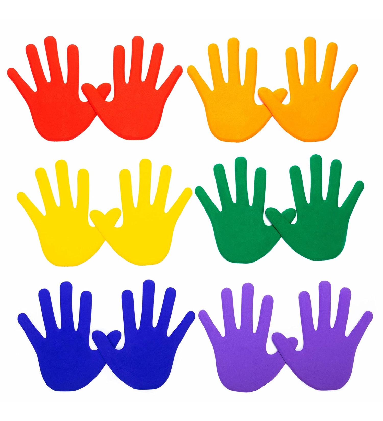K-Roo Sports Set of 6 Hand-Shaped Floor Markers - Non-Slip Rubber Handprints for Gym, Dance, Karate - Includes Mesh Bag - Buy Online on GoSupps.com