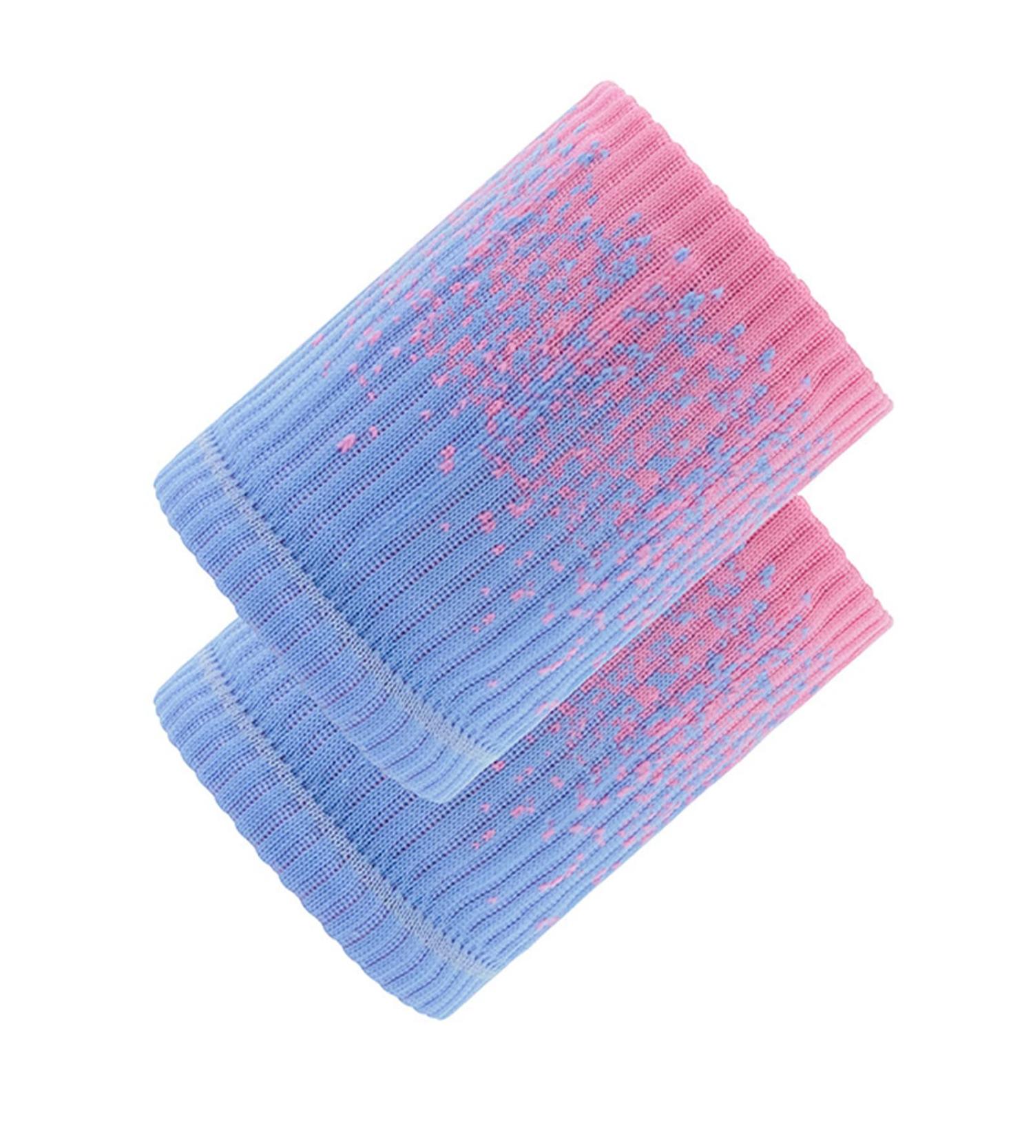 Premium Sport Wrist Bands - Absorbing Nylon Straps for Tennis Basketball & Gymnastics - Soft Thickened Bracelets in Pink & Blue - Buy Online on GoSupps.com