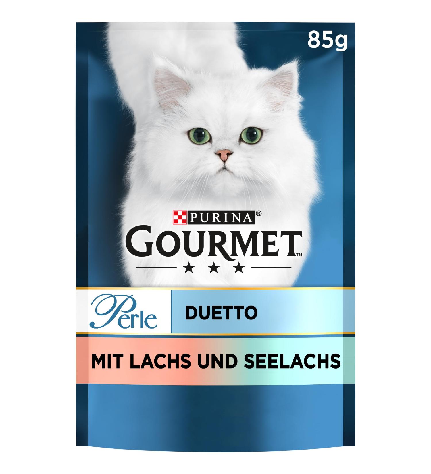 Buy Gourmet PURINA GOURMET Perle Duetto Wet Cat Food with Salmon & Pollock - 26-Pack (26 x 85g) | Premium International Shipping - Buy Online on GoSupps.com