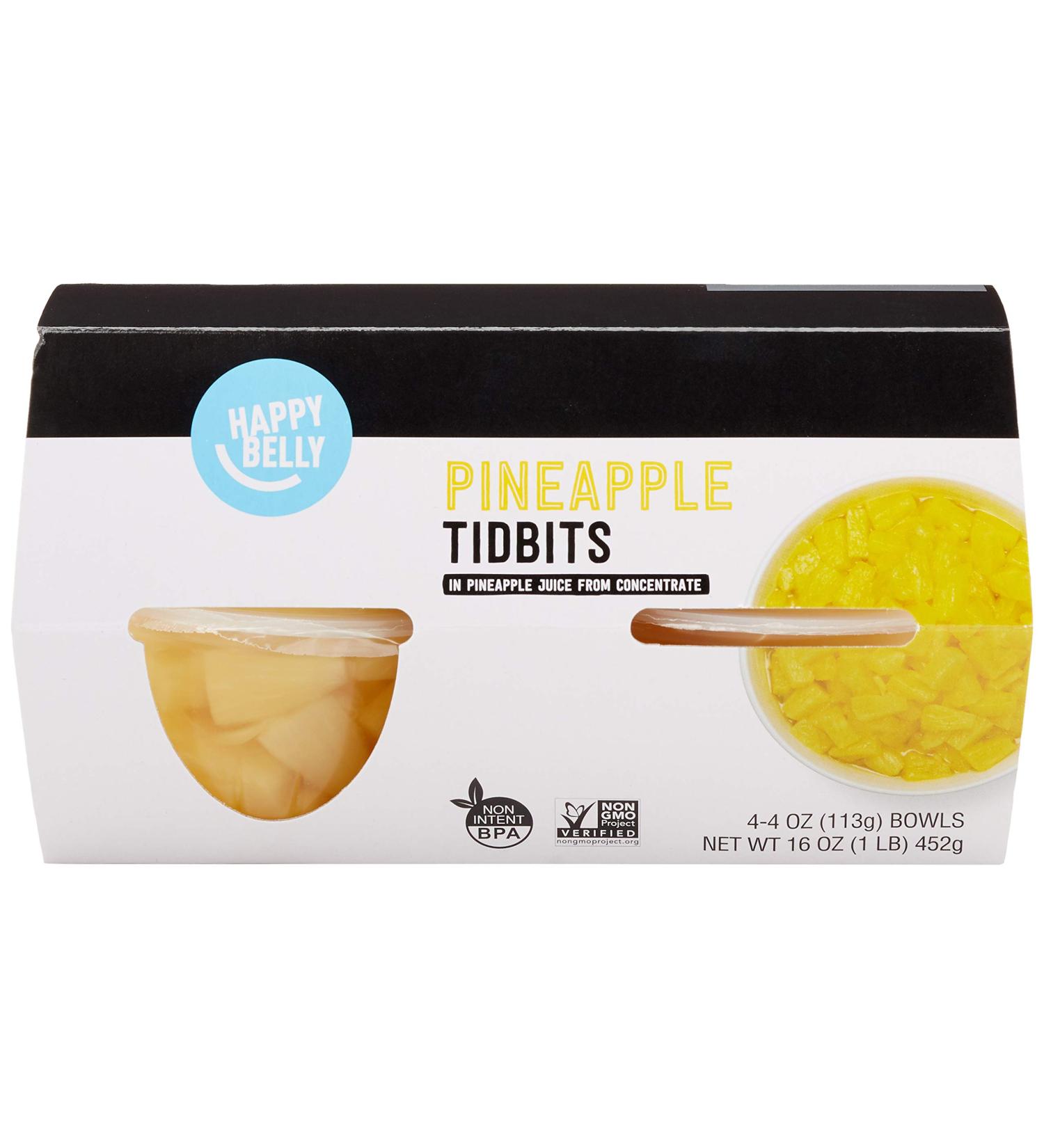 Happy Belly Pineapple Tidbit 4-4oz Bowls - Amazon Brand - Buy Online on GoSupps.com