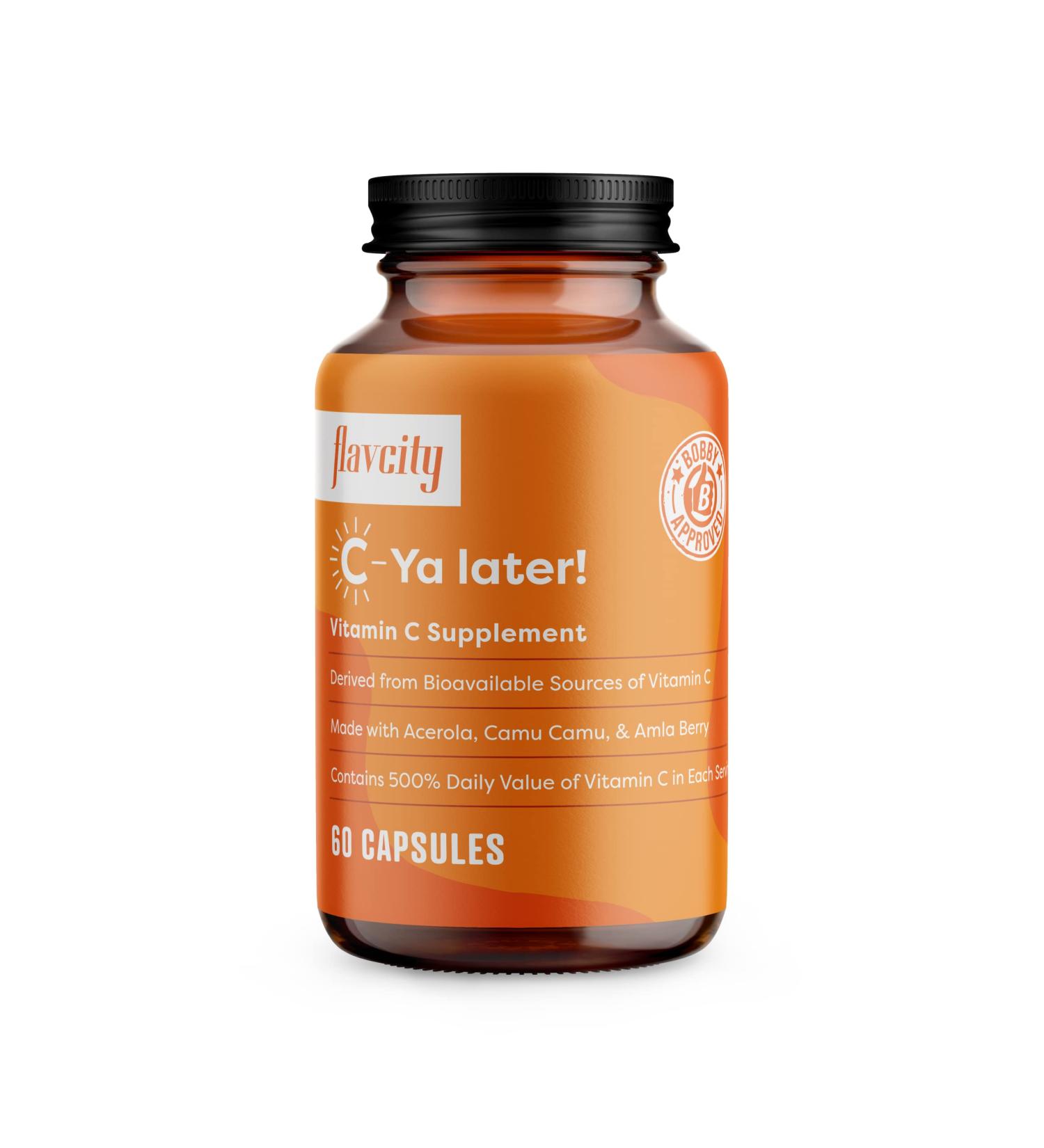 FlavCity C-Ya Later! Vitamin C Supplement - 30-Day Supply (60 Capsules) - Buy Online on GoSupps.com