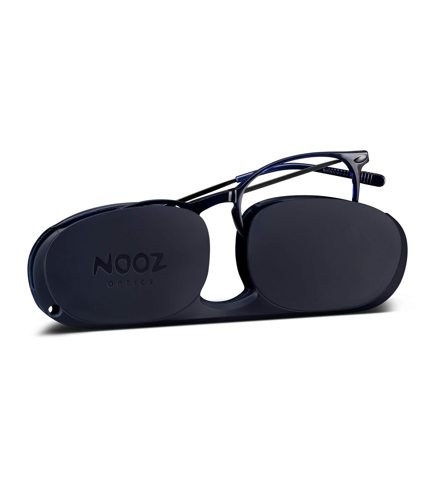 Nooz Optics Reading Glasses | Essential Alba Ultra-Light Oval Frame | Compact Case | 6 Colors for Men & Women | Marine Blue +1 - Buy Online on GoSupps.com