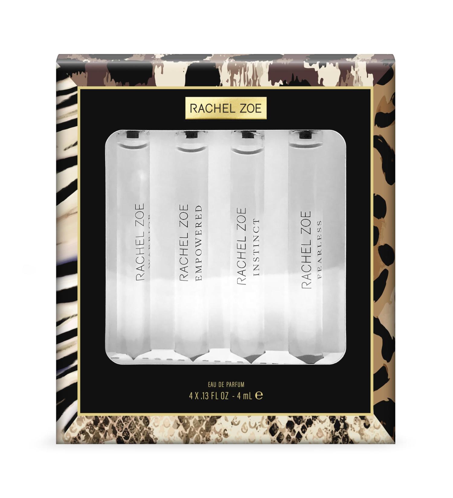 RACHEL ZOE Perfume Gift Set - Travel Size Perfume Eau de Parfum for Women - Collection of Four Unique Fragrances - Ideal Gift Set for Women - 4 pc