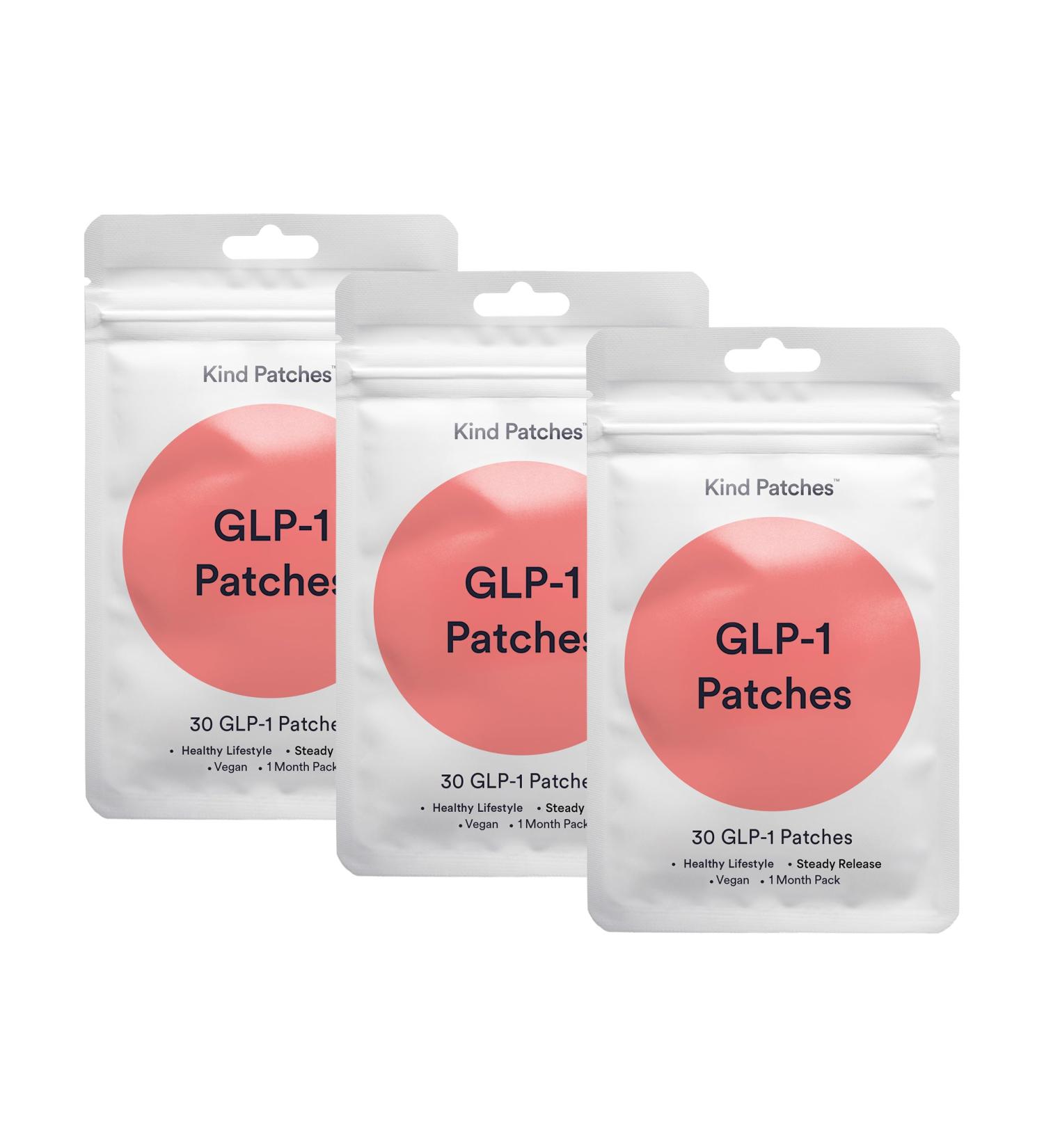 Kind Patches GLP-1 Patches with L Glutamine Berberine Chromium Pomegranate and Cinnamon - 3 Pack 90 Patches 90 Count (Pack of 3) - Buy Online on GoSupps.com